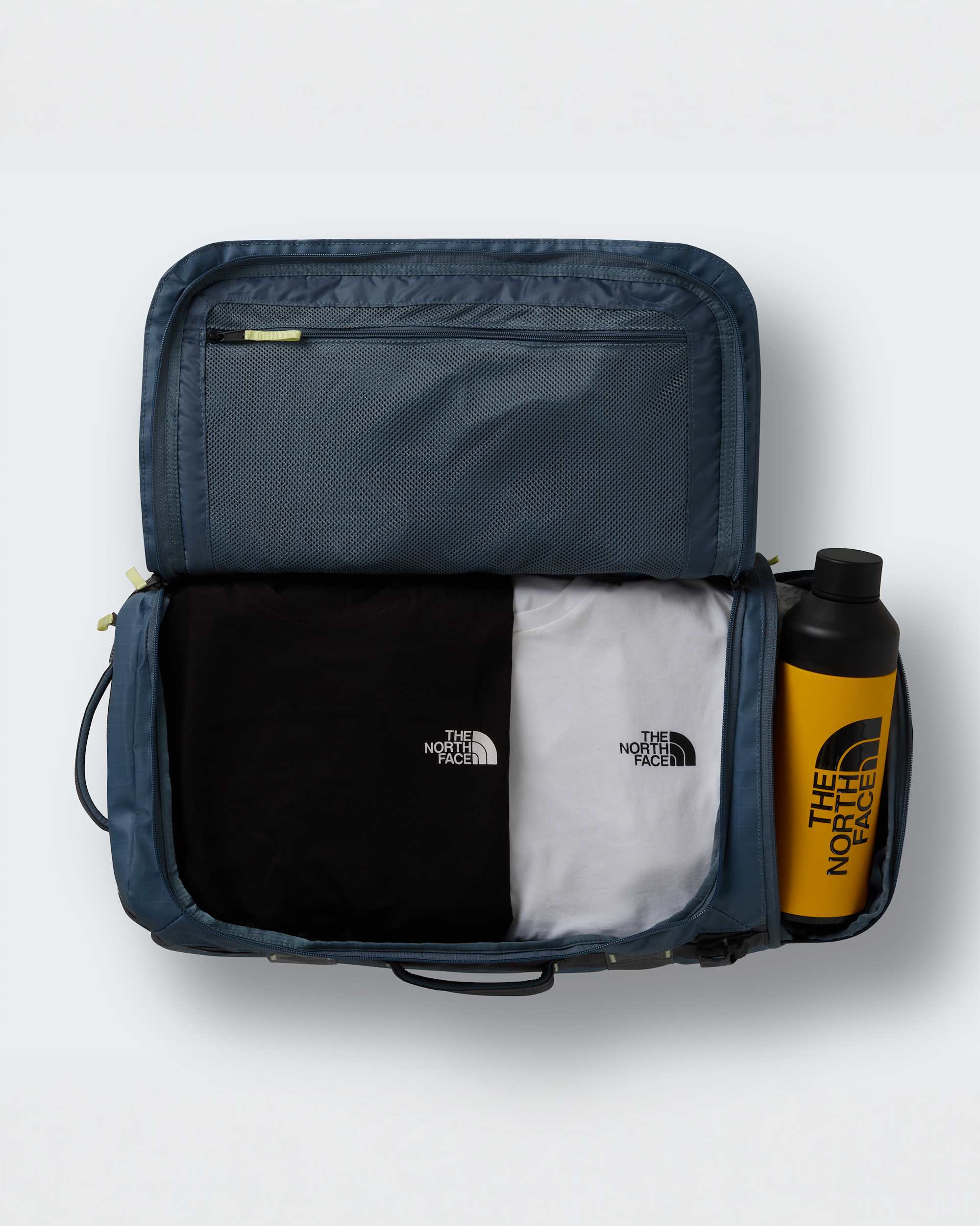 Bolsa de viaje Base Camp Duffel Voyager 32L TNF Granite GreyAnthracite GreyLemon Mist ALT2