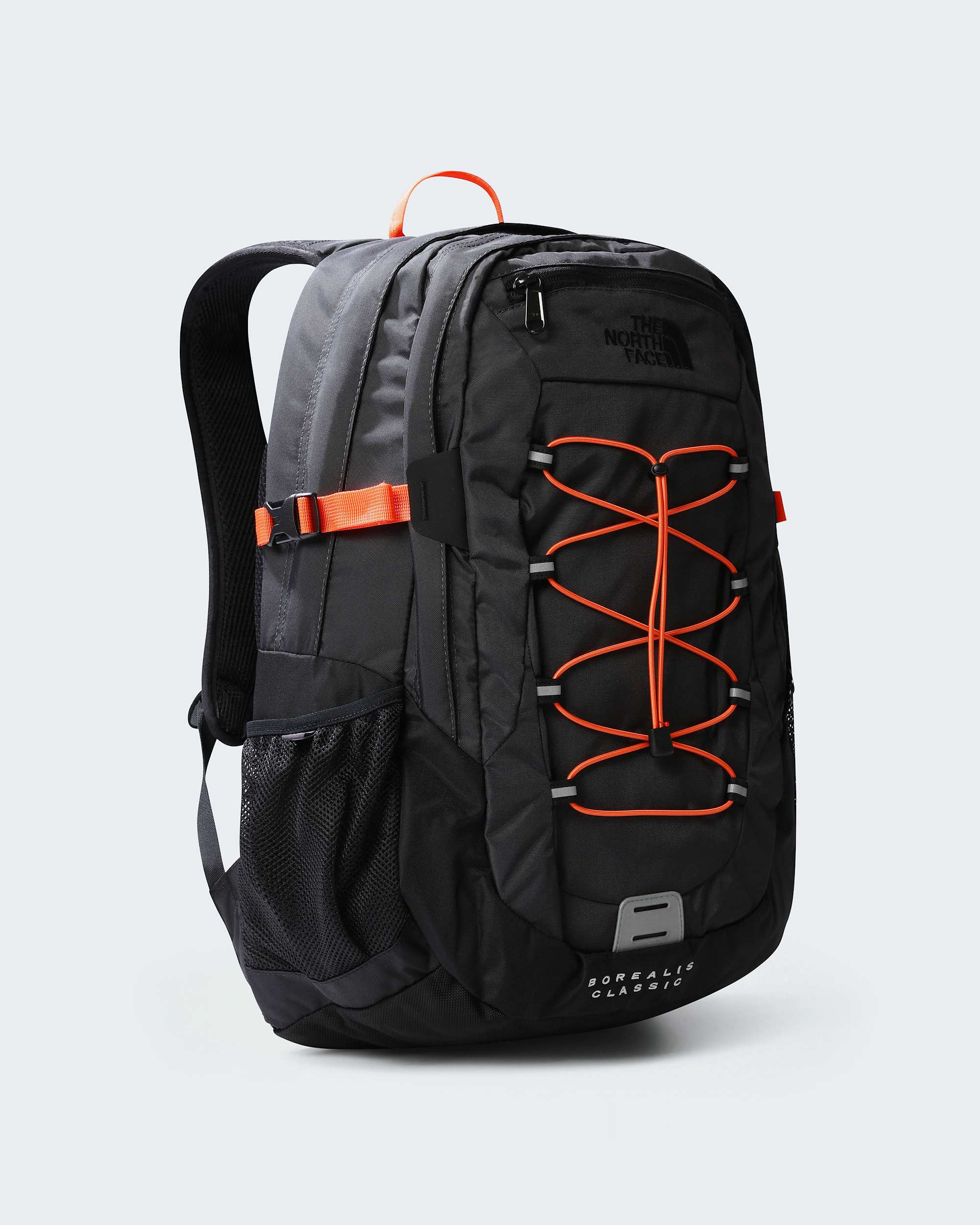 Mochila Borealis Classic TNF Asphalt GreyRetro OrangeNPF HERO