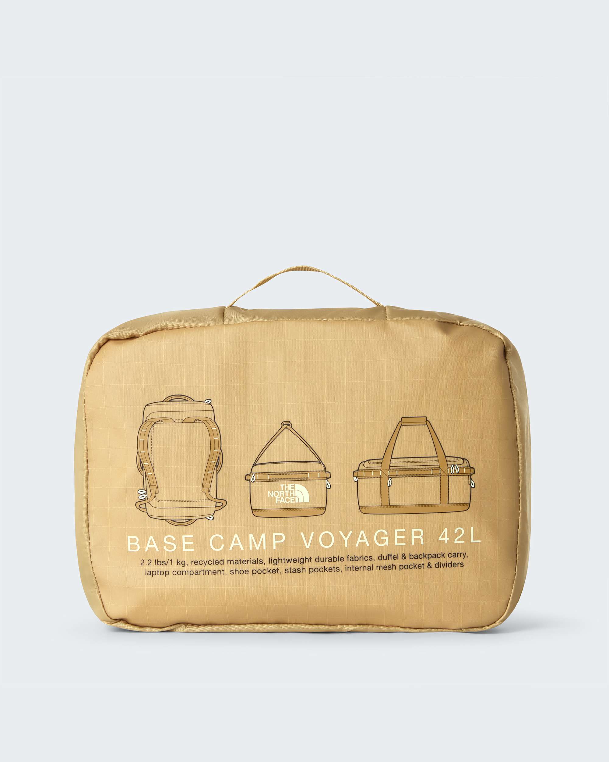 Bolsa de viaje Base Camp Duffle Voyager 42L TNF Khaki StoneUtility BrownDesert Stone ALT5