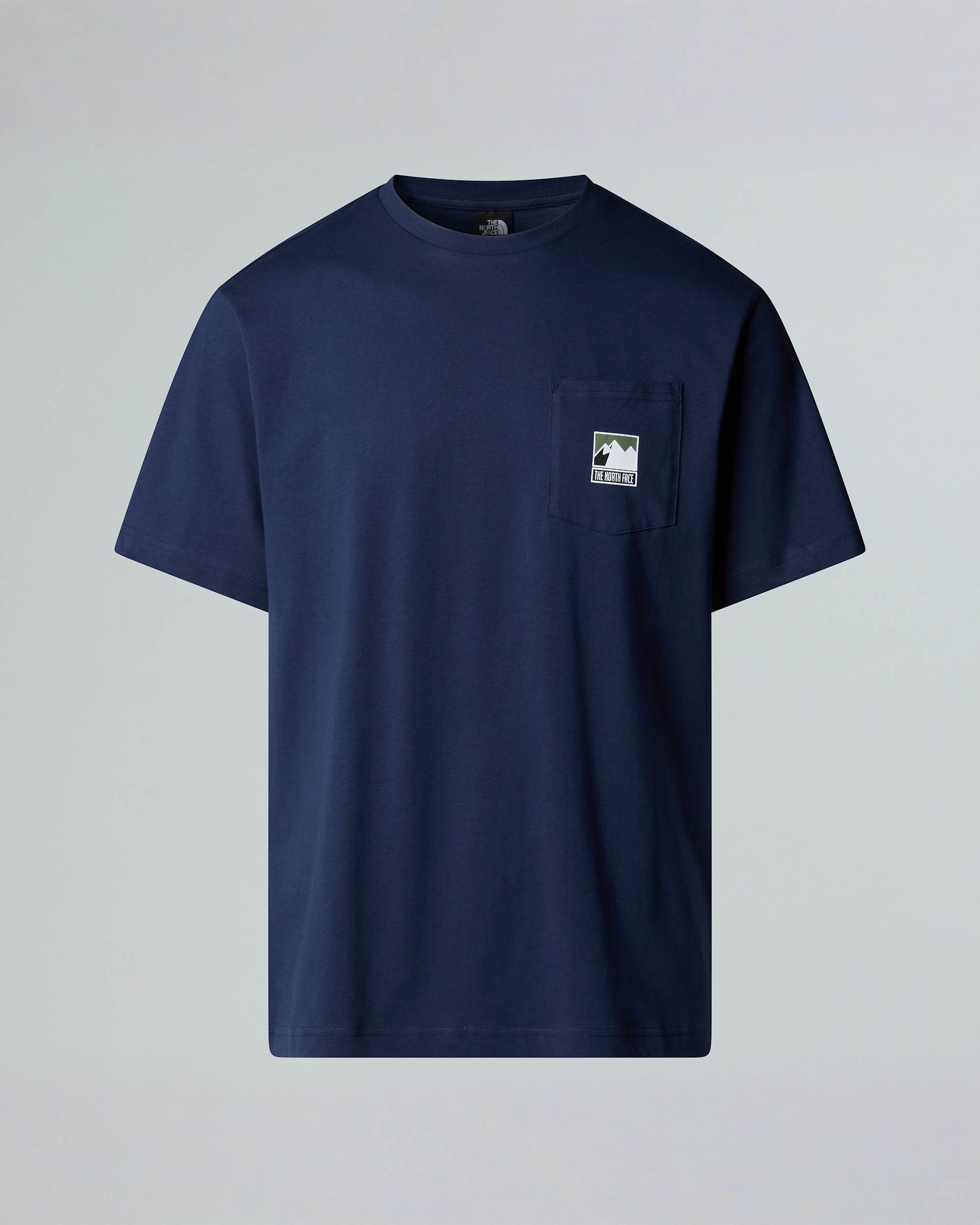 Mens Mountain Logo Relaxed Pocket TShirt TNF HERO