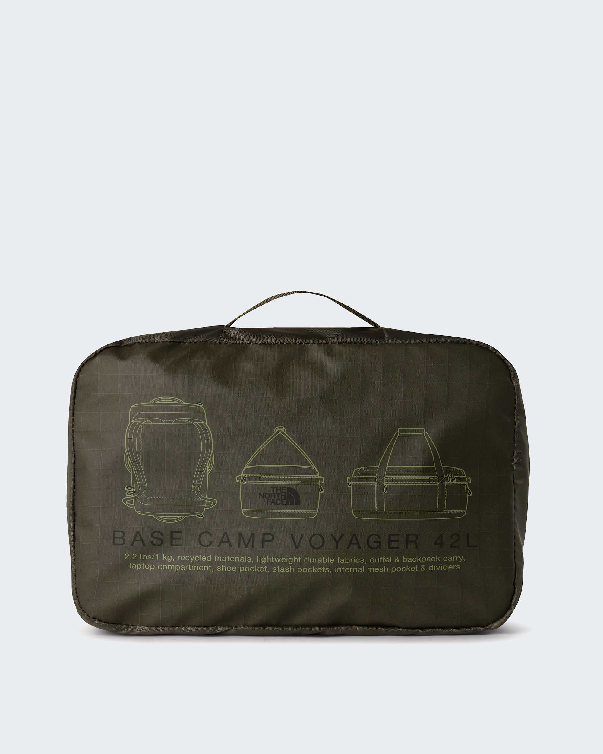 Base Camp Voyager 42LiterDuffelTasche TNF New Taupe GreenTNF BlackNPF ALT5