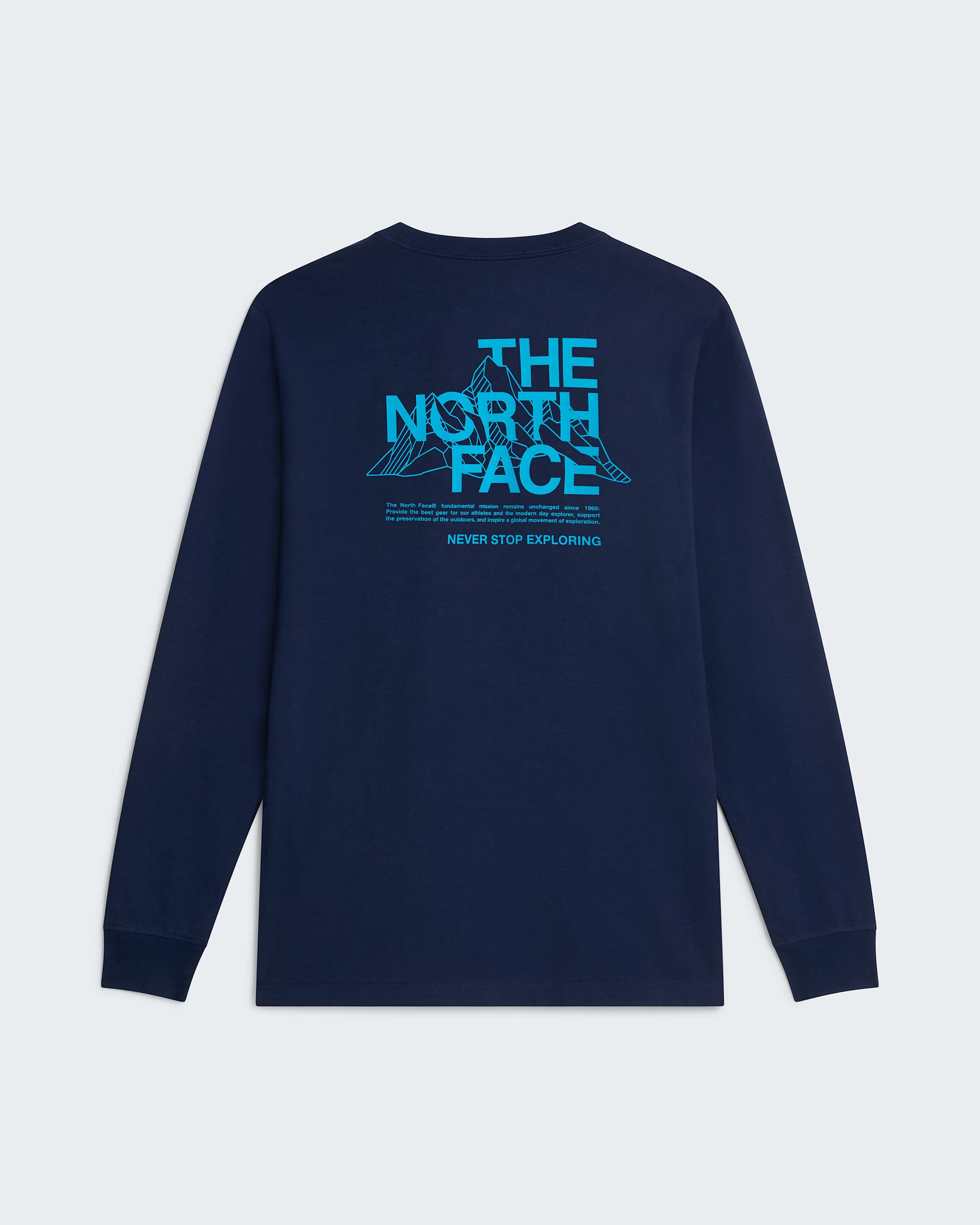 Tshirt standard manches longues Mountain Sketch Graphic pour homme TNF alt1