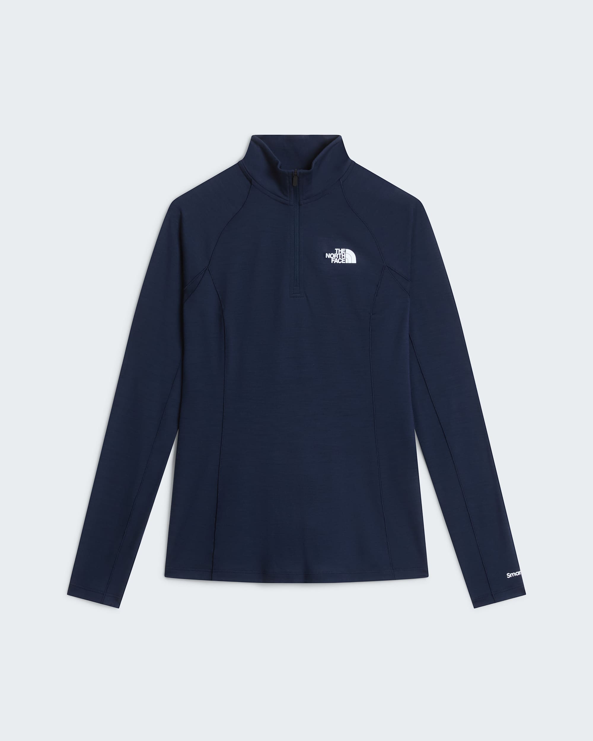 Top de manga comprida em l Merino com fecho de correr de 14 TNF x Smartwool para mulher TNF alt30