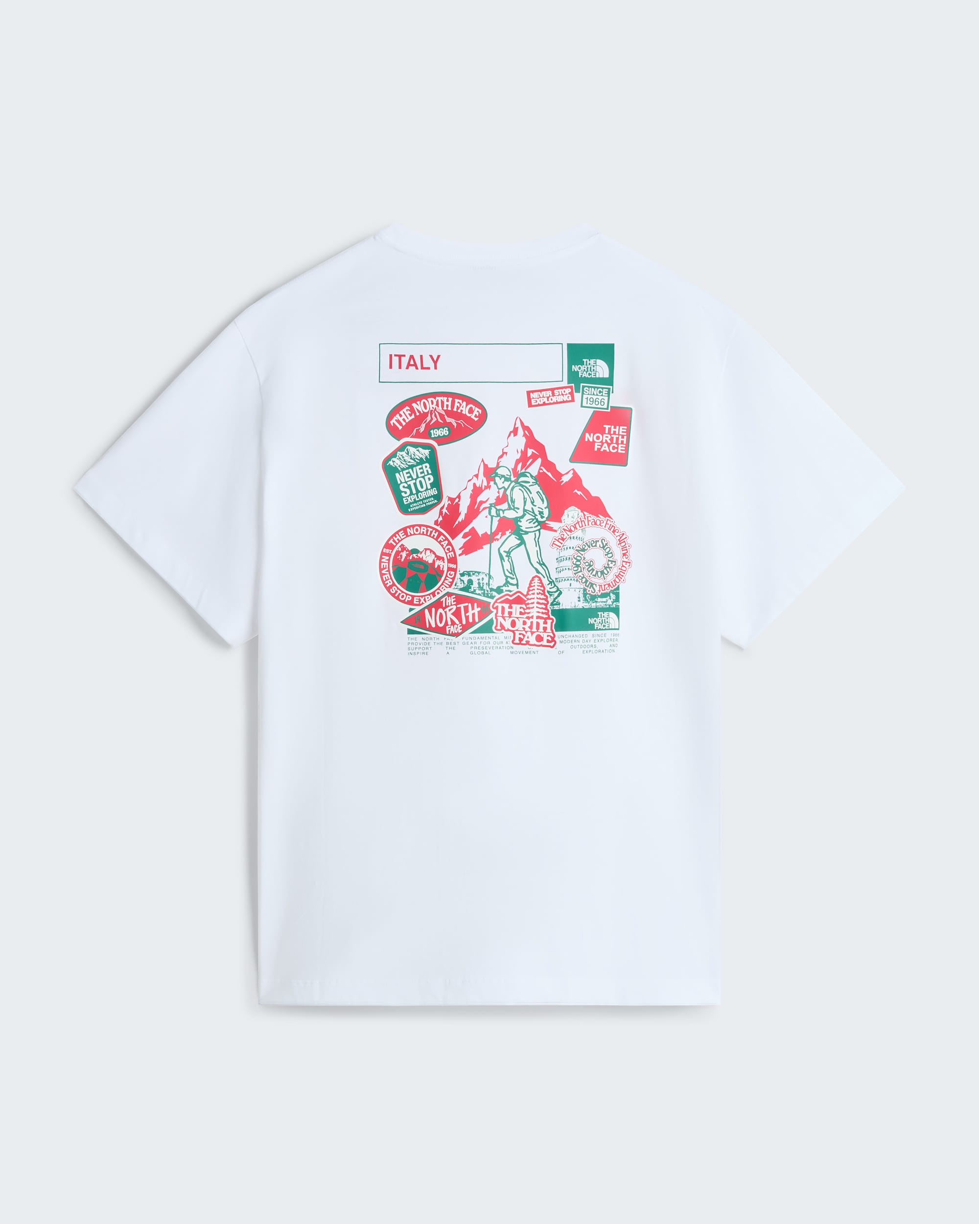 Tshirt dcontract Country Stickers Italy unisexe TNF hero