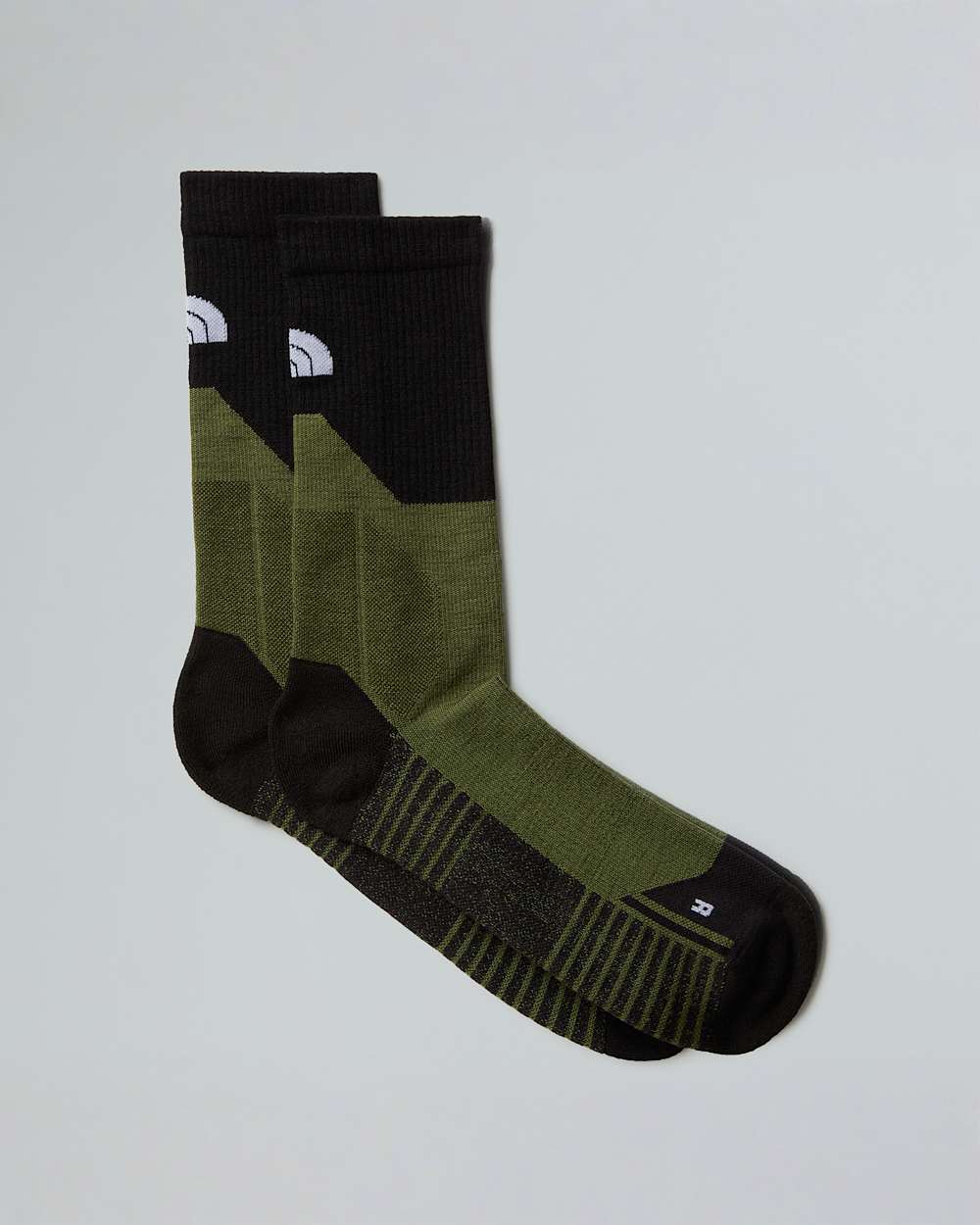 Hiking Crew Socks TNF Bark MistWoodland GreenTNF Black HERO