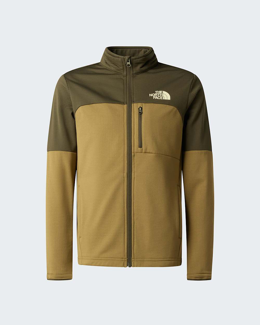 Hiketussenlaagjas met volledige rits voor tieners TNF New Taupe GreenCedar ALT20