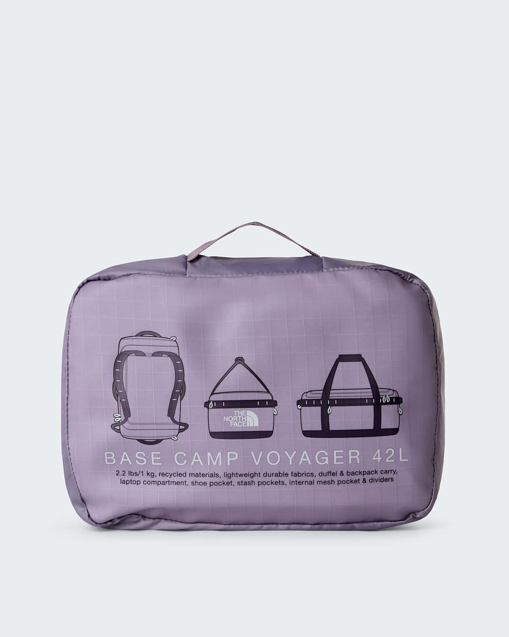 Bolsa de viaje Base Camp Duffle Voyager 42L TNF Transcendent GreyEndless DuskHigh Rise Grey ALT5
