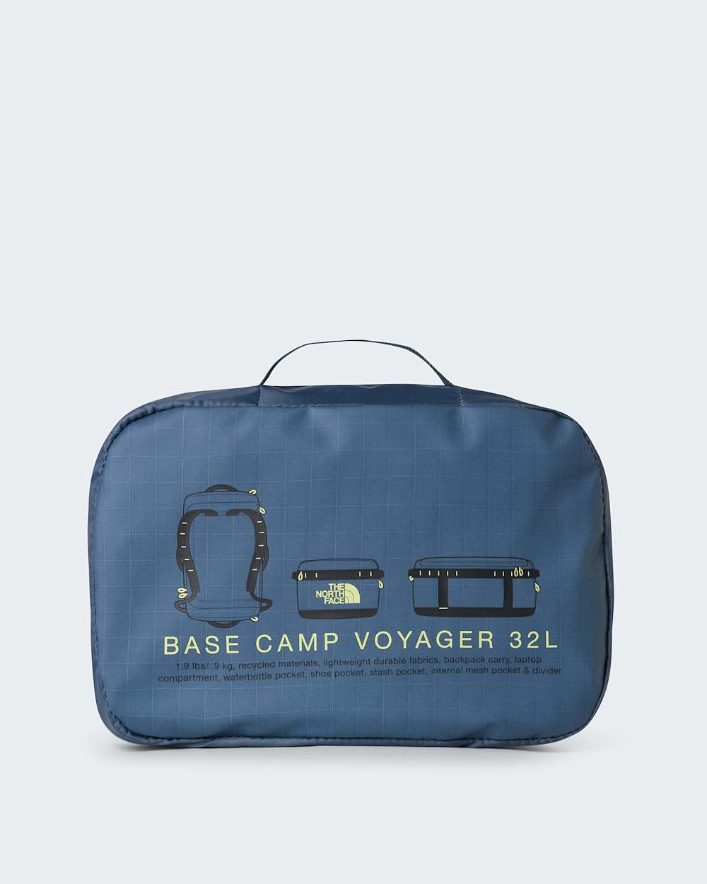 Bolsa de viaje Base Camp Duffel Voyager 32L TNF Granite GreyAnthracite GreyLemon Mist ALT5
