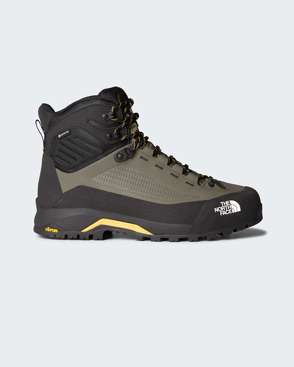 Mens Verto GORETEX Alpine Mid Boots TNF New Taupe GreenSummit Gold HERO