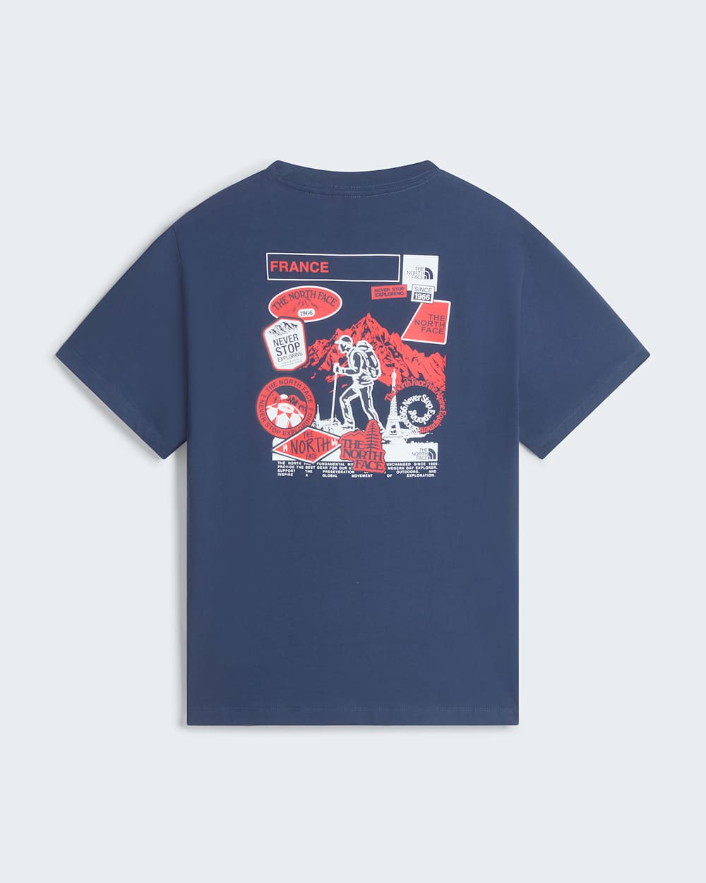 Unisex Country Stickers France Relaxed TShirt TNF hero