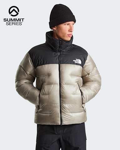 Mens Summit Nuptse Jacket TNF Stone SlabTNF Black hero