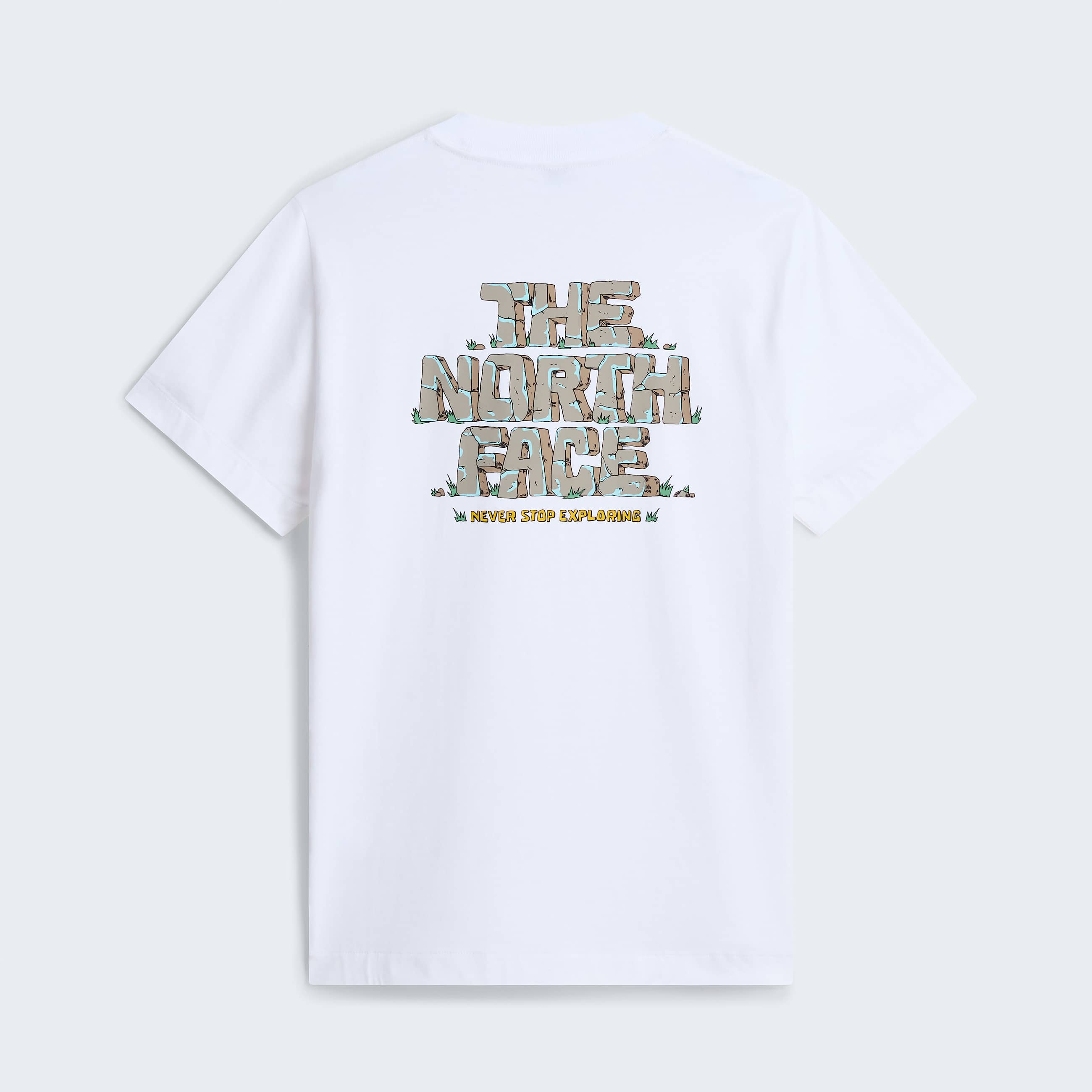 Unisex Stone Logo in Relaxed Fit Graphic TShirt TNF HERO