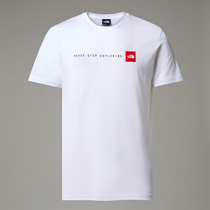 Camiseta Never Stop Exploring para hombre TNF TNF White HERO