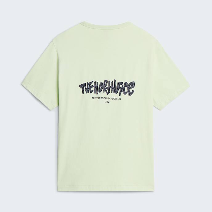 Tshirt descontrada com logtipo TNF Tag Play unissexo TNF Calcified Lime HERO