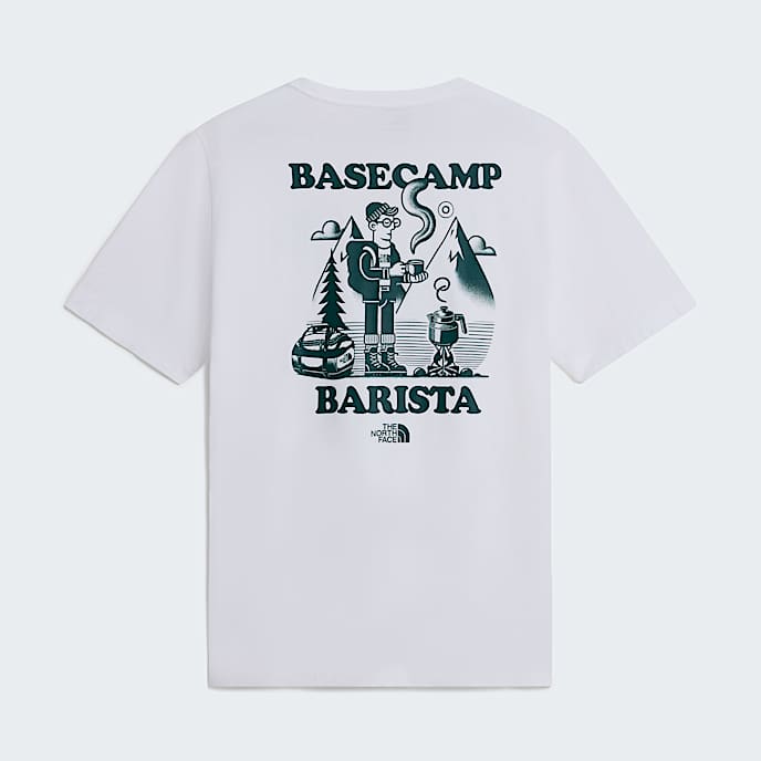 Tshirt graphique dcontract unisexe Basecamp Barista TNF TNF WhitePacific Teal HERO