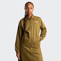 Veste à col en sergé pour femme