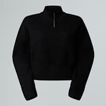 Logo Sweatshirt mit 1/2-langem RV für Damen