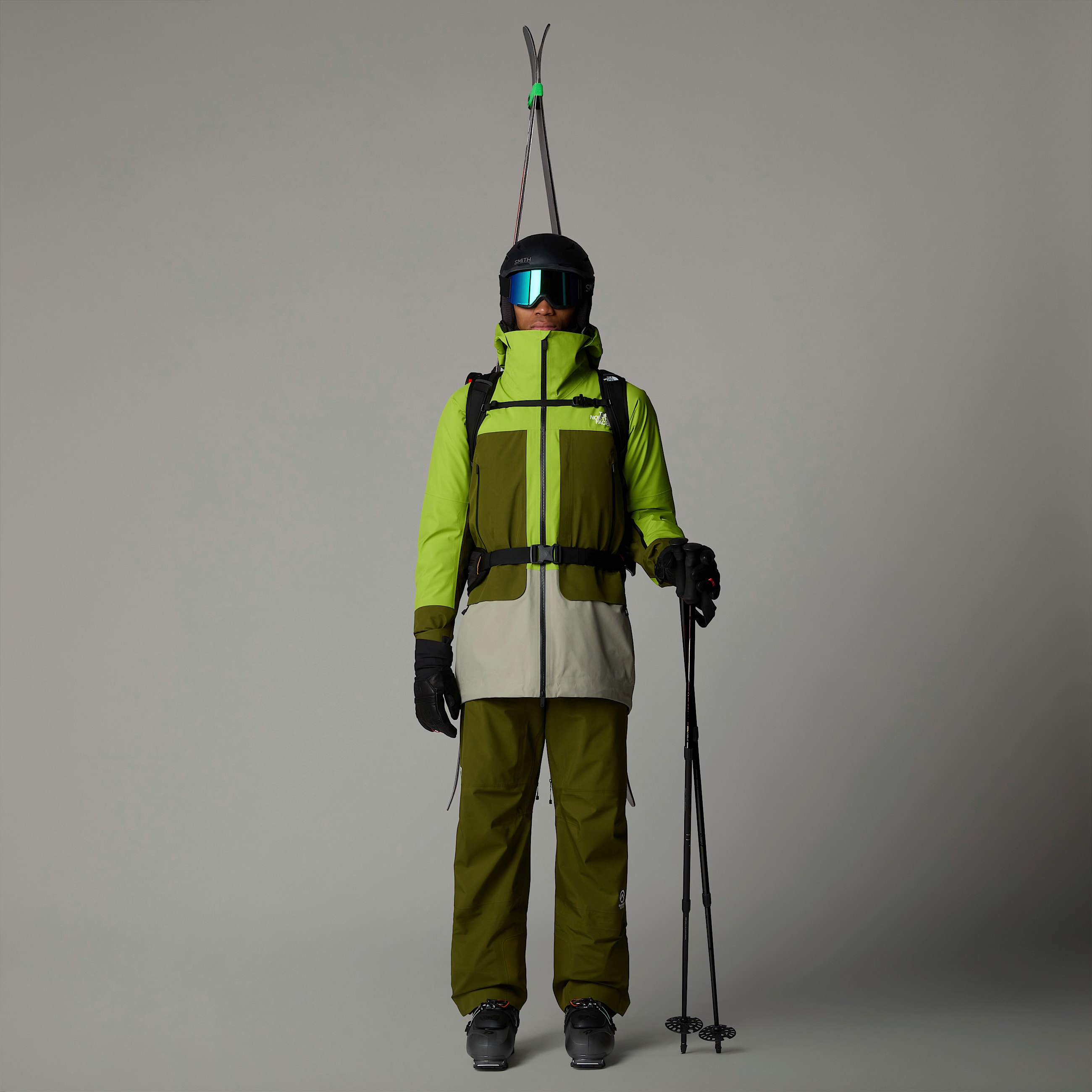 Giacca Summit Verbier GORETEX da uomo TNF Meadow GrassForest OliveClay Grey ALT4