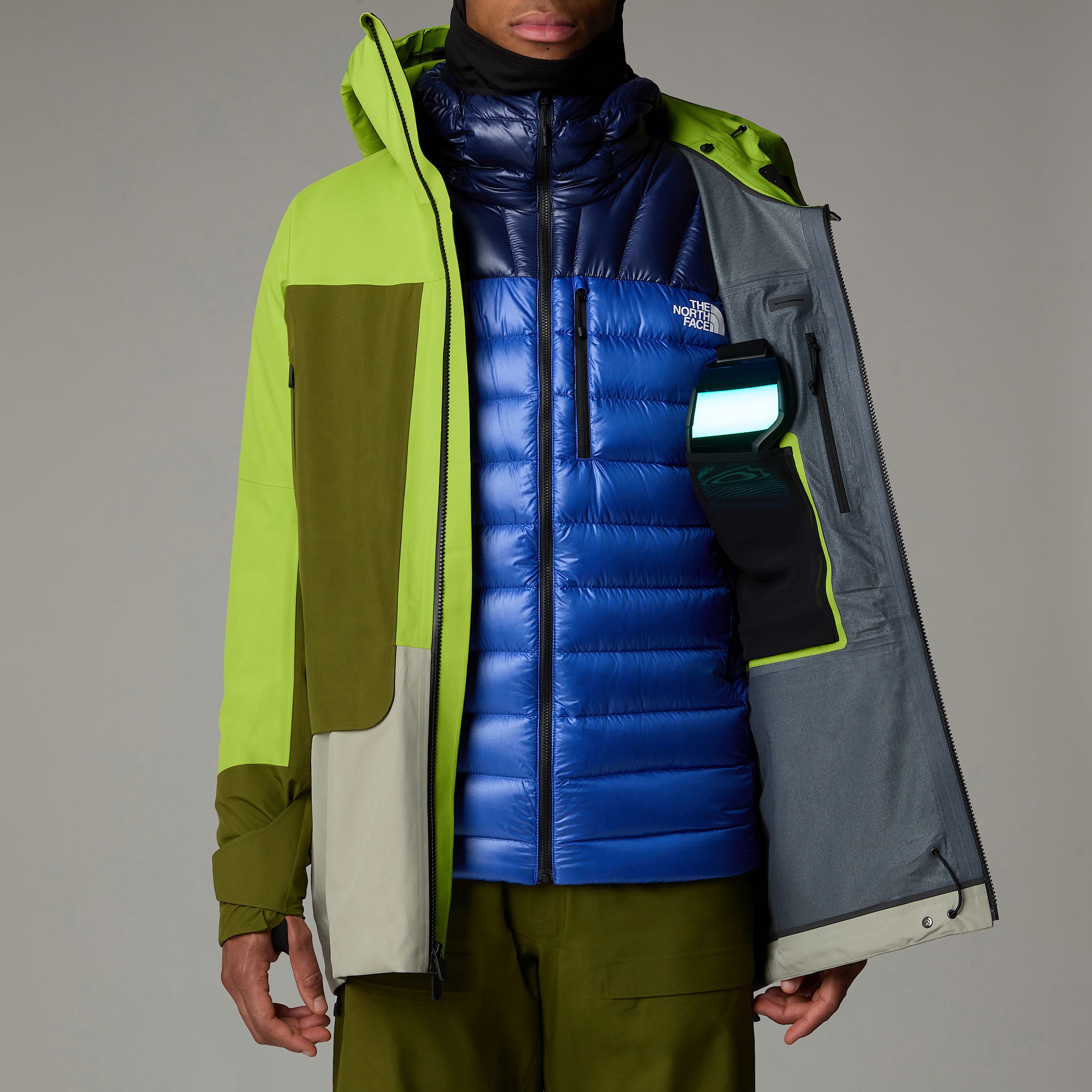 Giacca Summit Verbier GORETEX da uomo TNF Meadow GrassForest OliveClay Grey ALT11