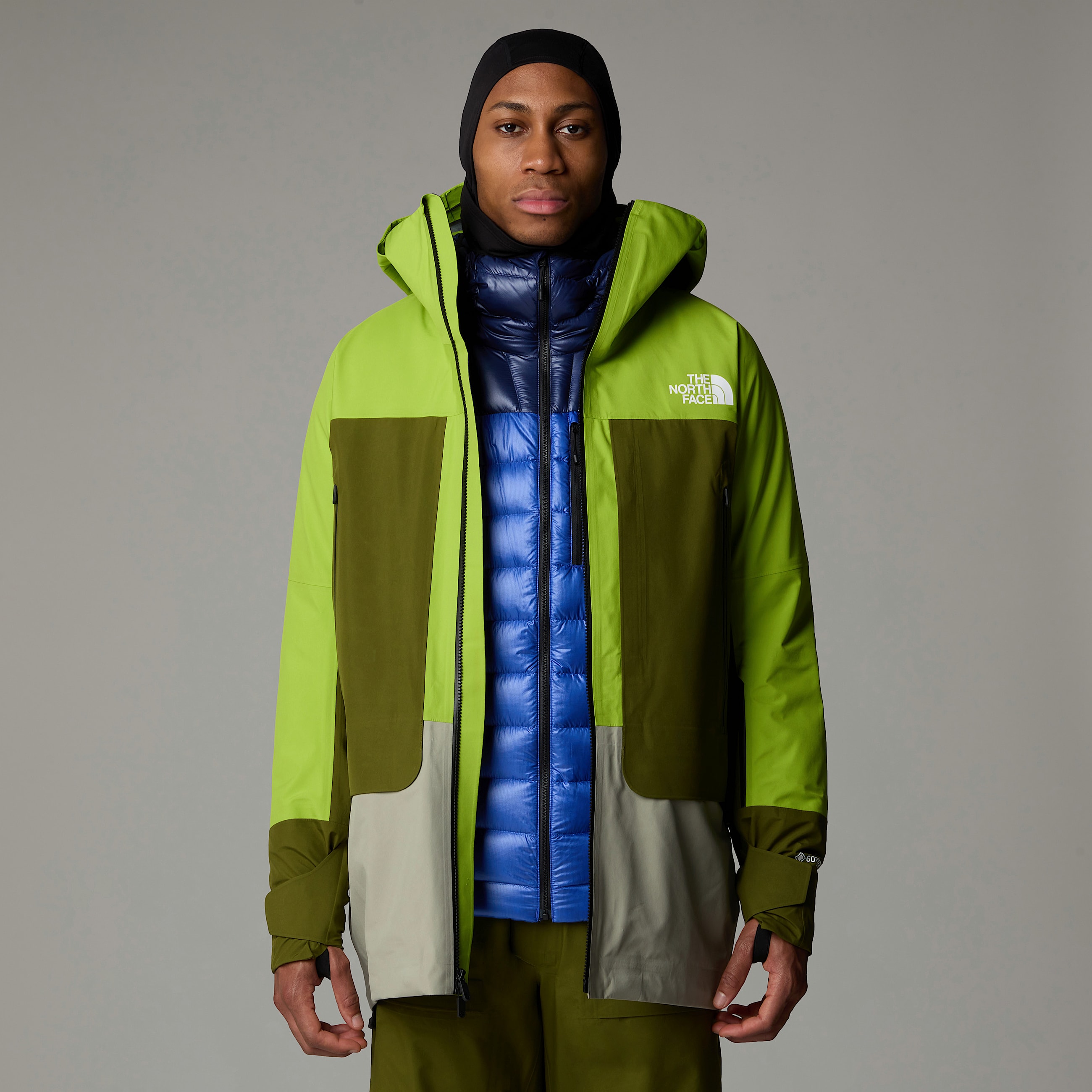 Giacca Summit Verbier GORETEX da uomo TNF Meadow GrassForest OliveClay Grey ALT3