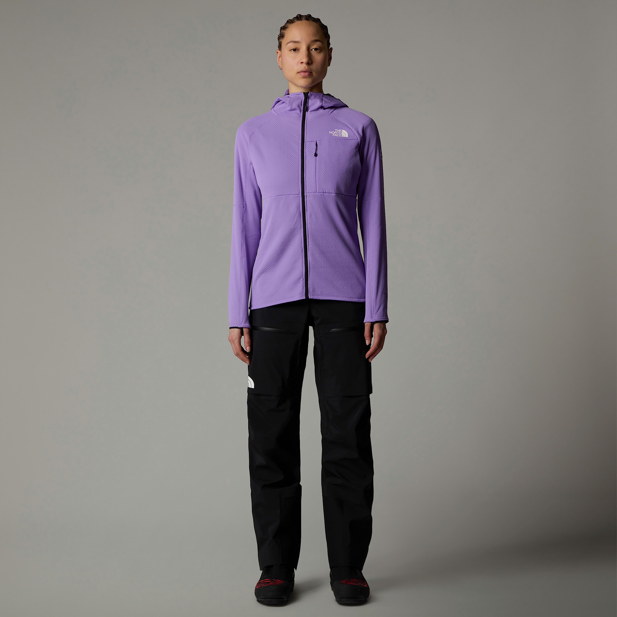 Womens Summit Series FUTUREFLEECE Hooded Jacket TNF ALT5