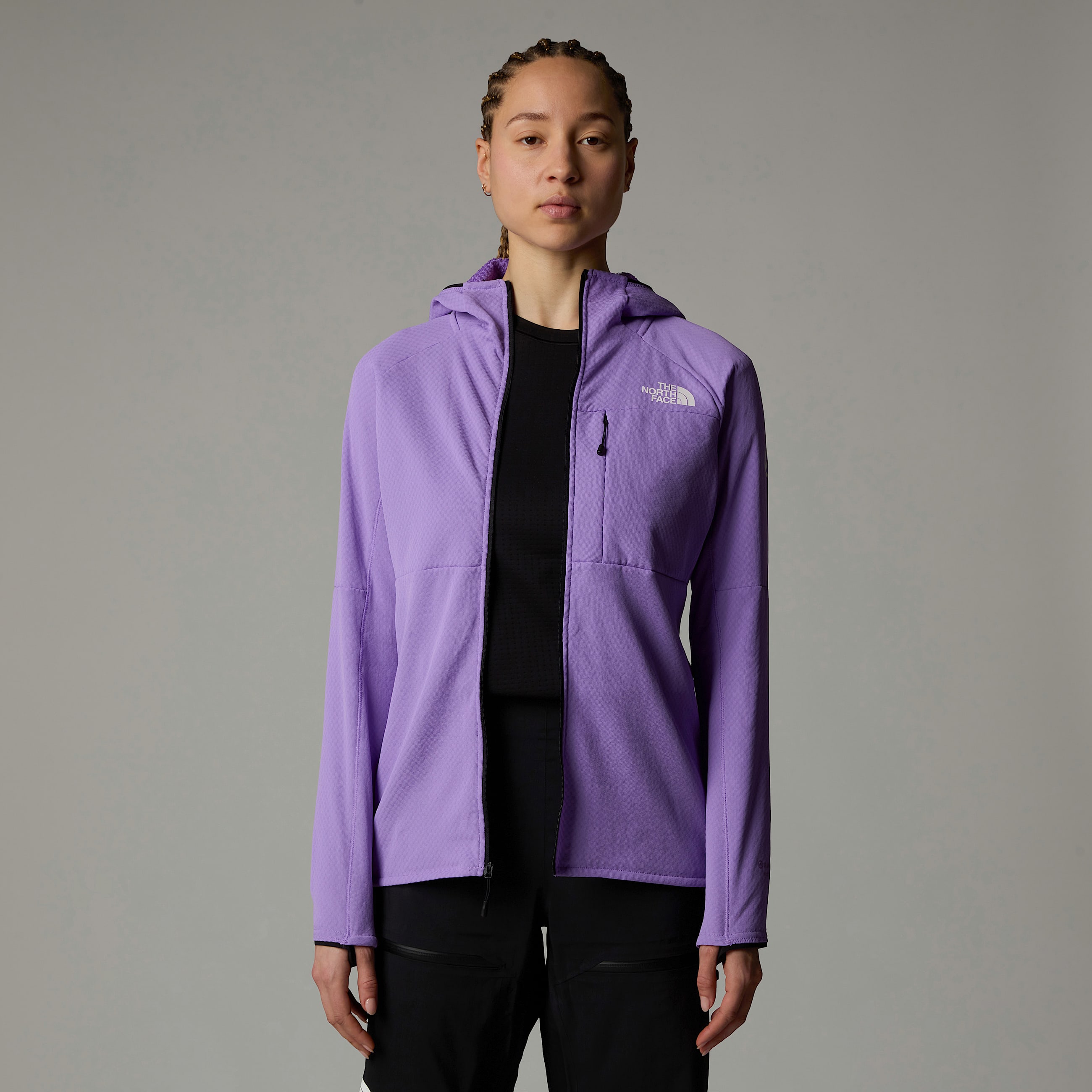 Womens Summit Series FUTUREFLEECE Hooded Jacket TNF ALT4