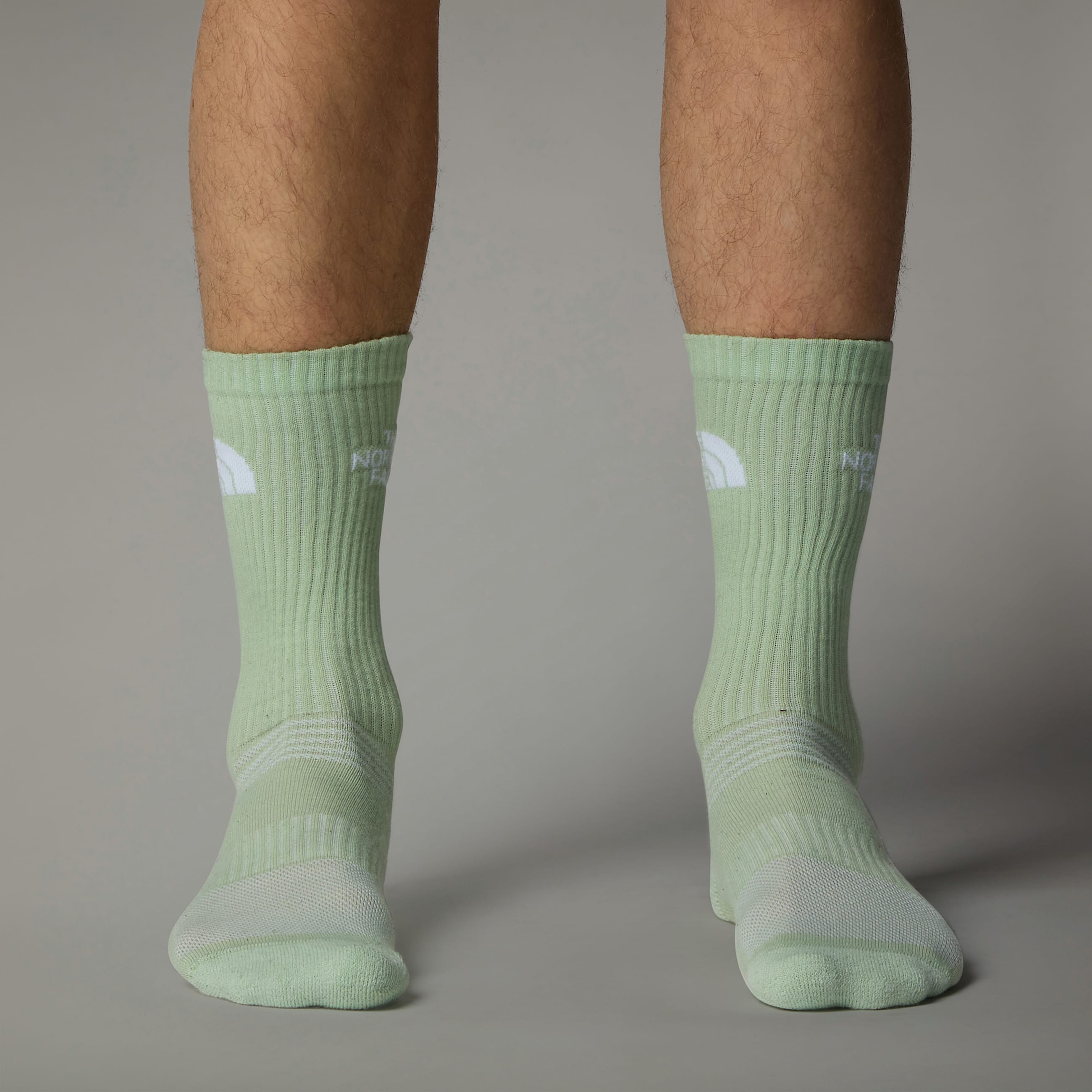 Multi Sport Cushion Crew Socks TNF TNF WhiteMisty SageSteel Blue ALT5