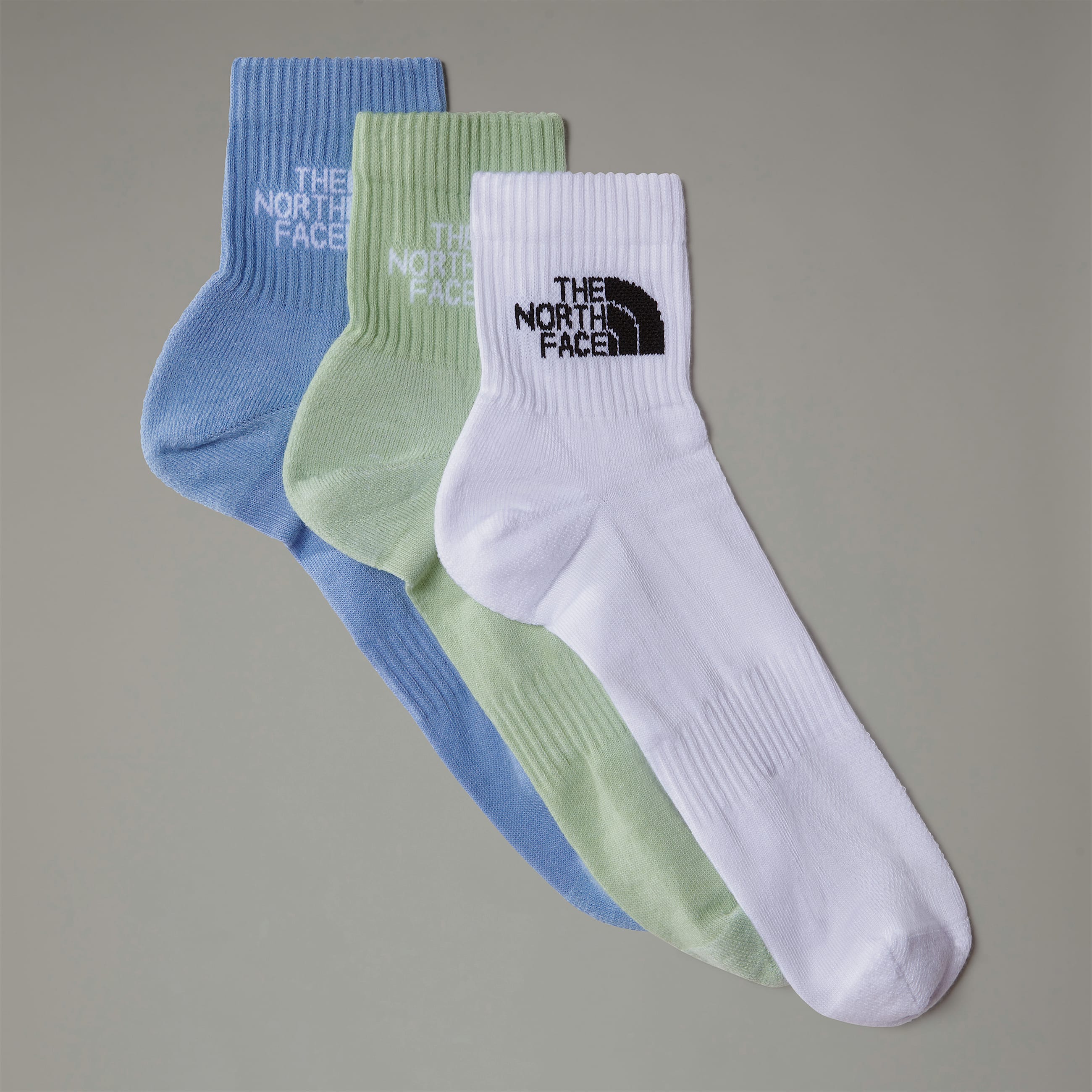 Multi Sport Cushion 14 Socks TNF TNF WhiteMisty SageSteel Blue HERO