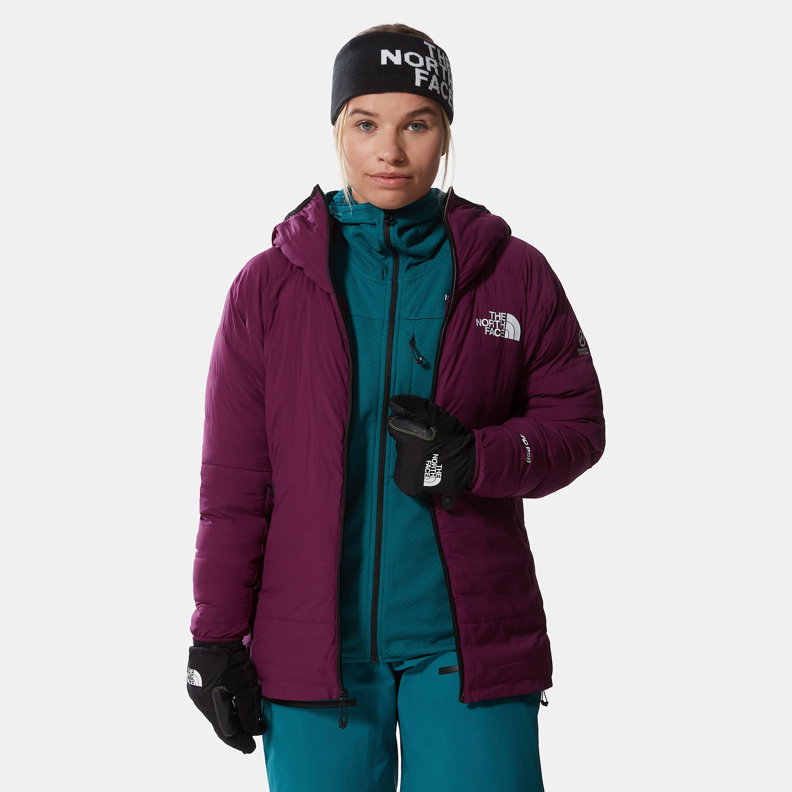 Womens L3 5050 Hooded Down Jacket TNF ALT4