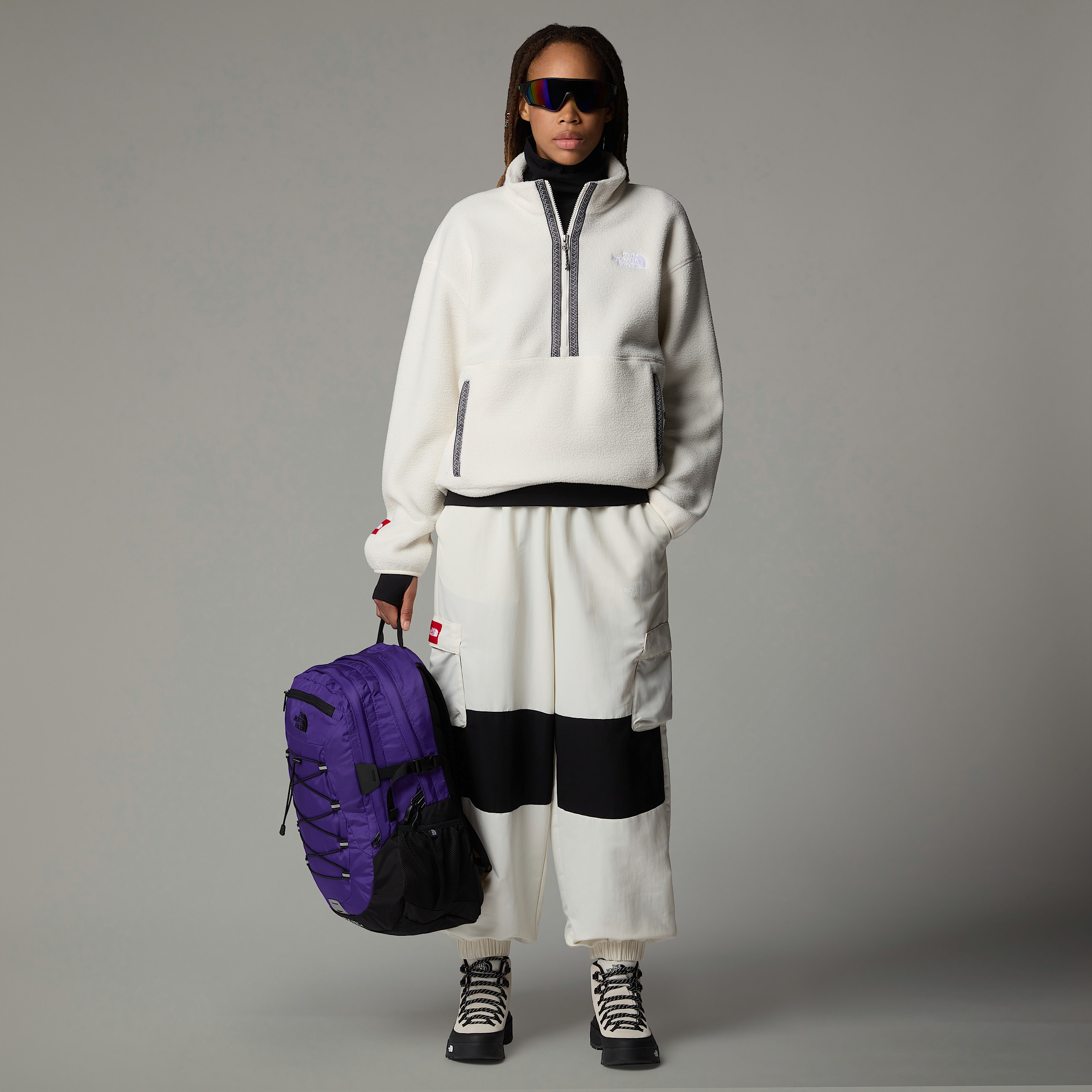 Pile pullover con cerniera a 14 TNF Fleeski da donna TNF ALT1