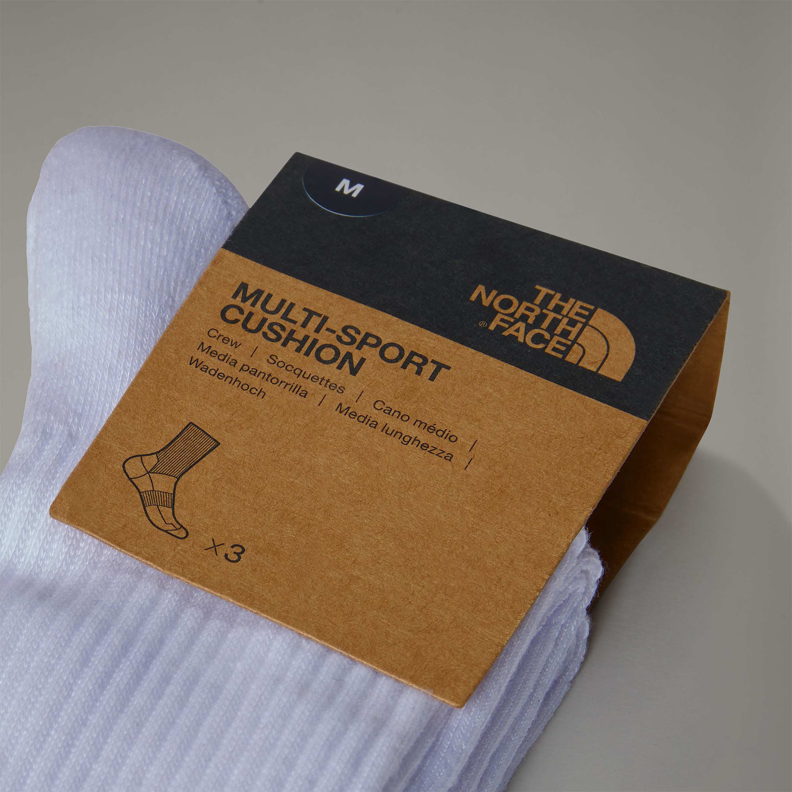 Multi Sport Cushion Crew Socks TNF TNF White ALT3