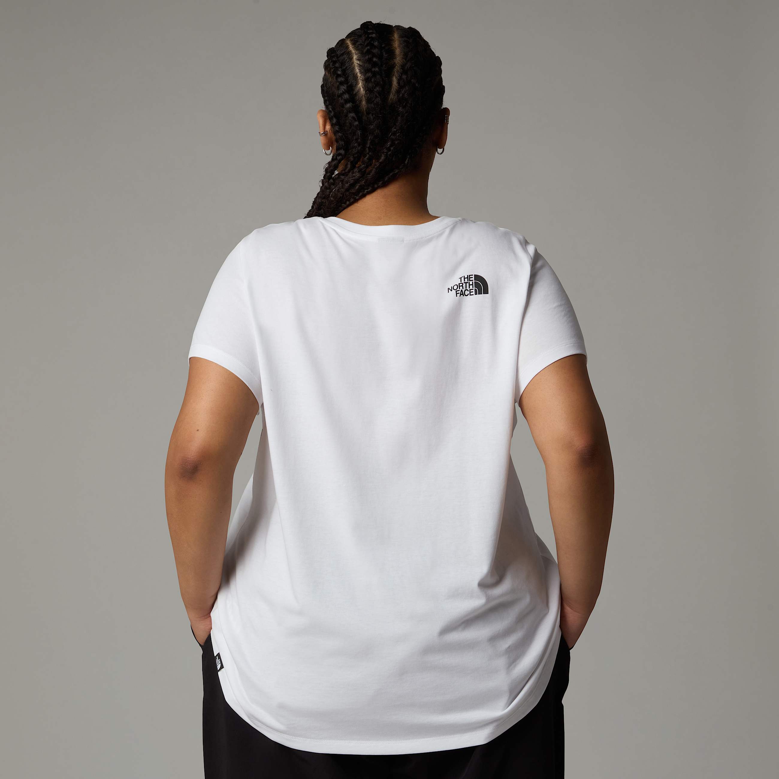 Plus Size Simple Dome TShirt Dress W TNF ALT2