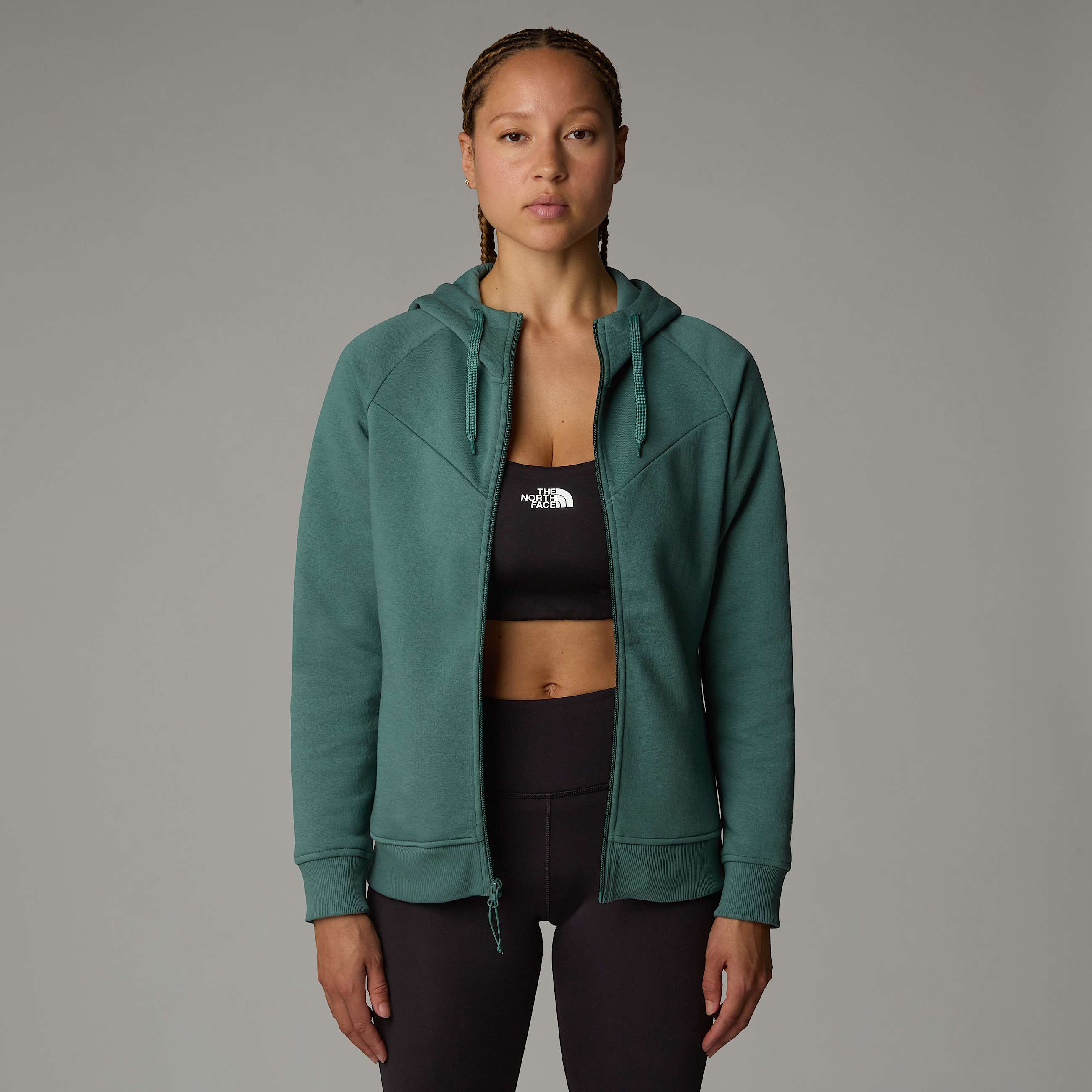 Zuum Fleece Kapuzenpulli mit durchgehendem RV fr Damen TNF ALT5