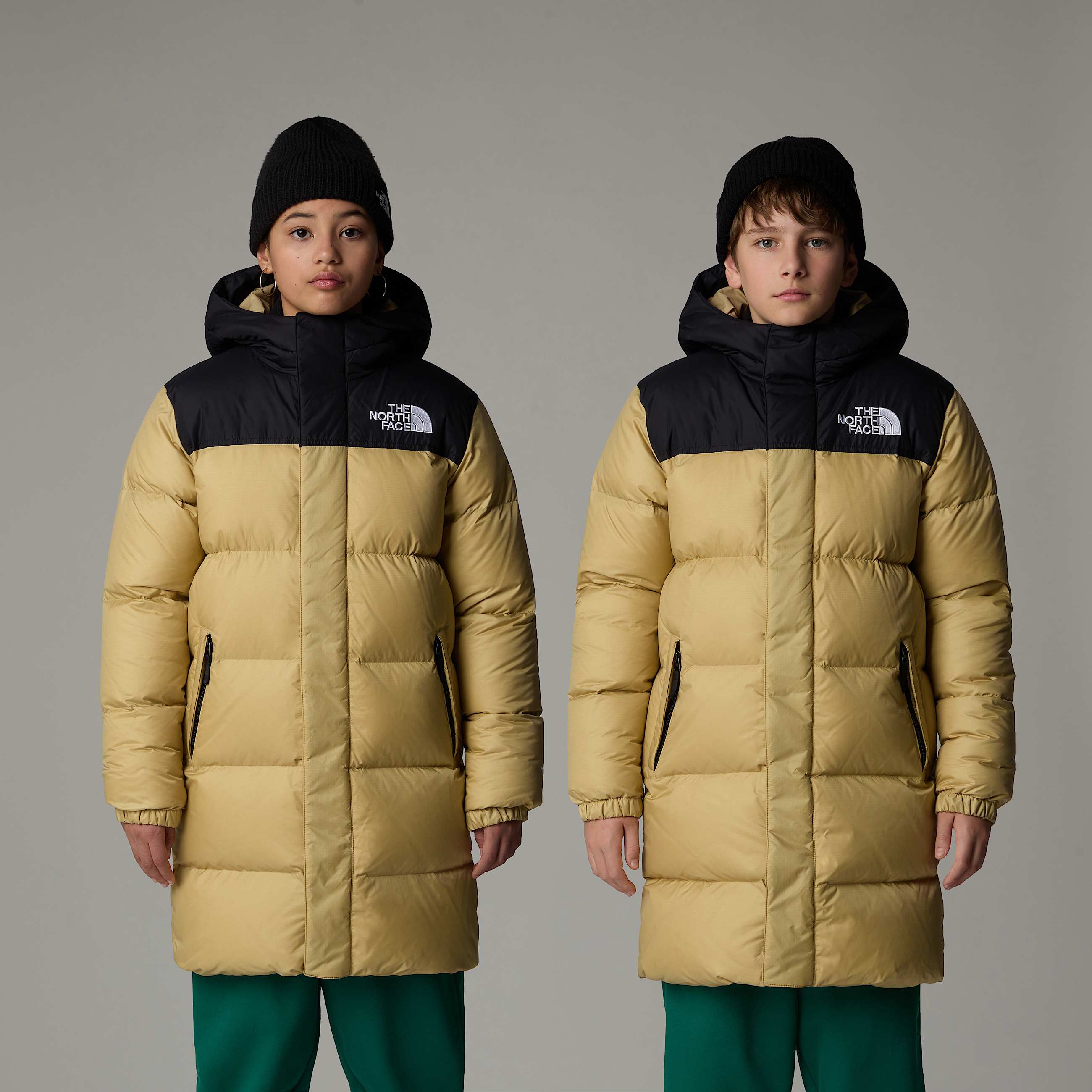 Parka larga Nuptse para jvenes TNF ALT2