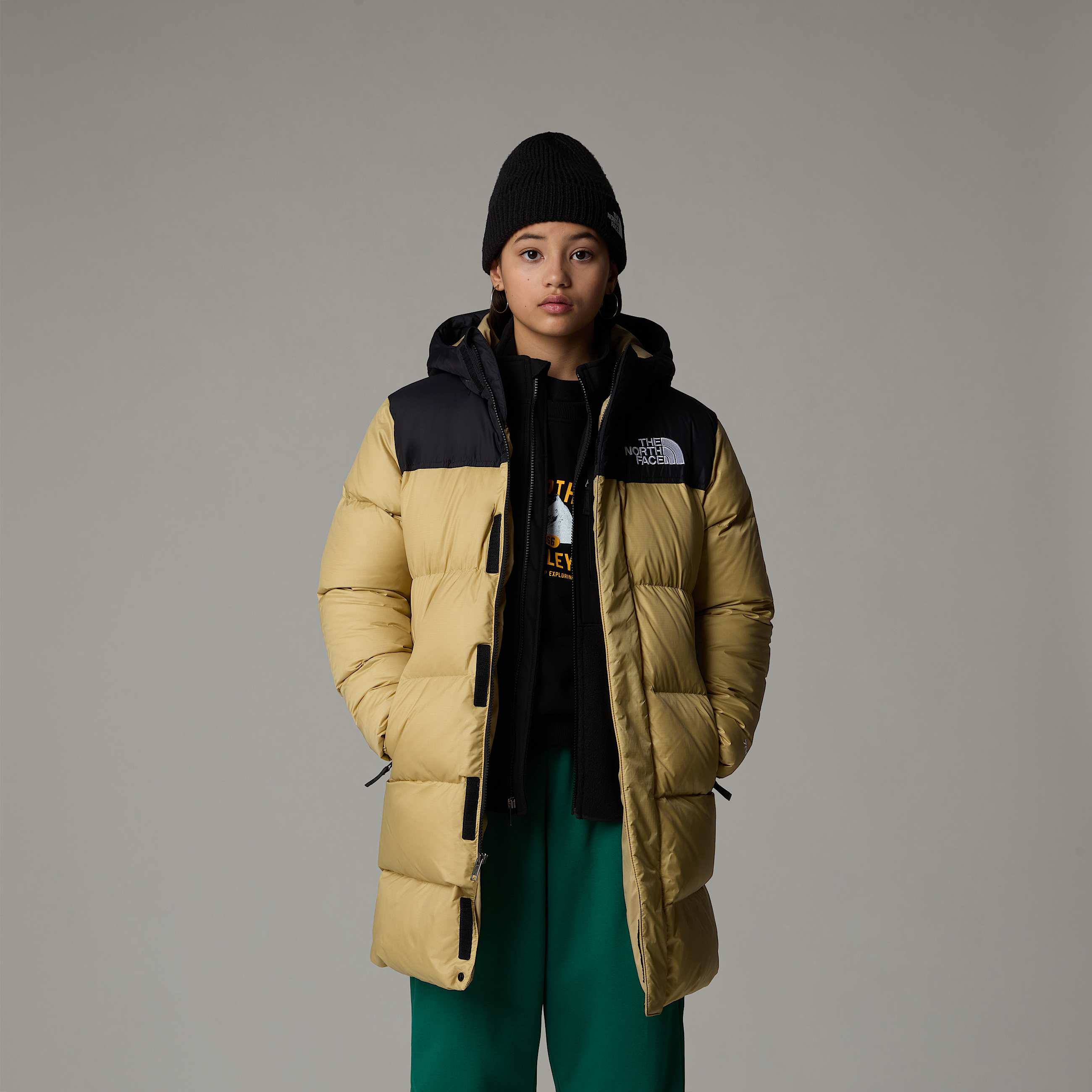 Parka larga Nuptse para jvenes TNF ALT12