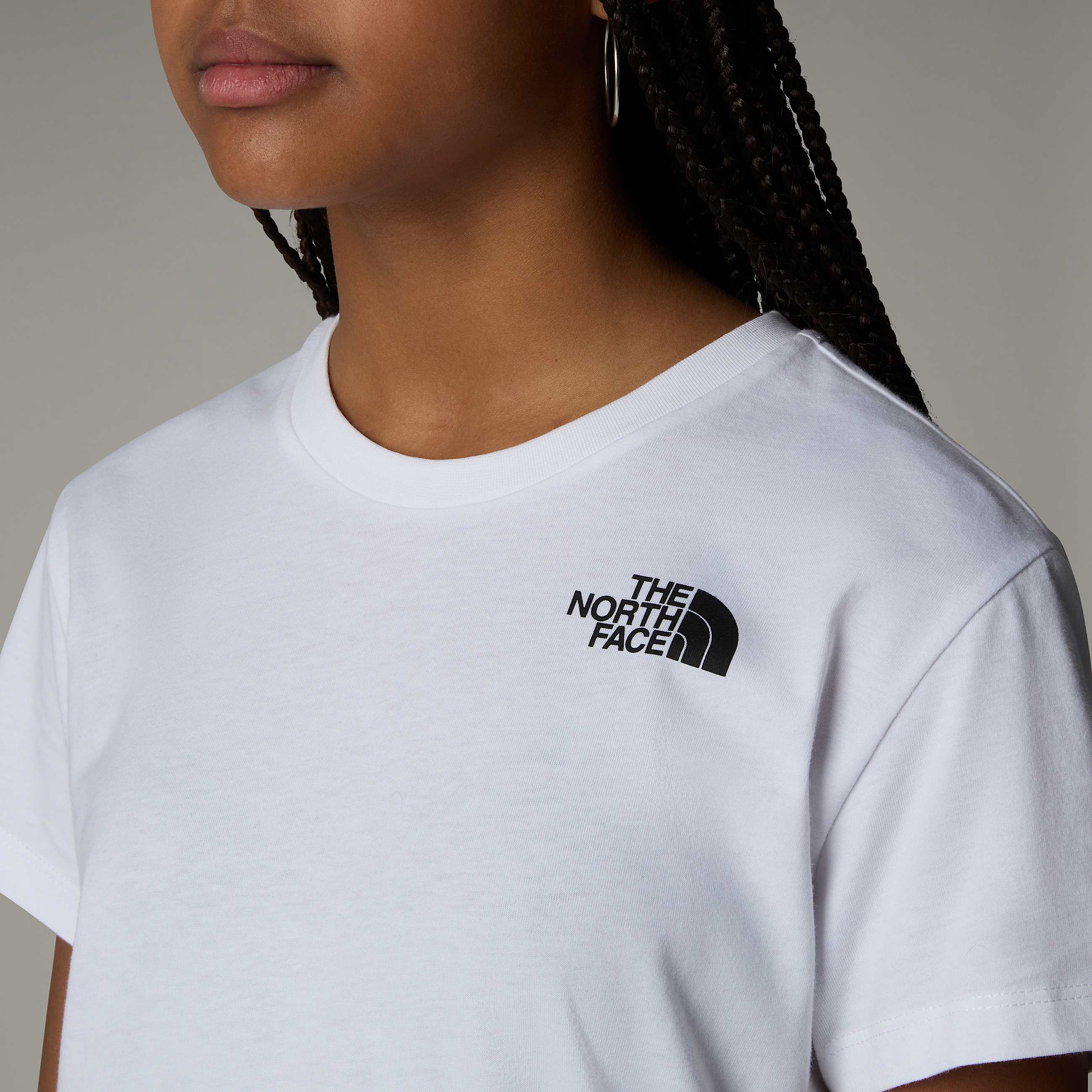 Girls Vertical Graphic Relaxed TShirt TNF ALT5