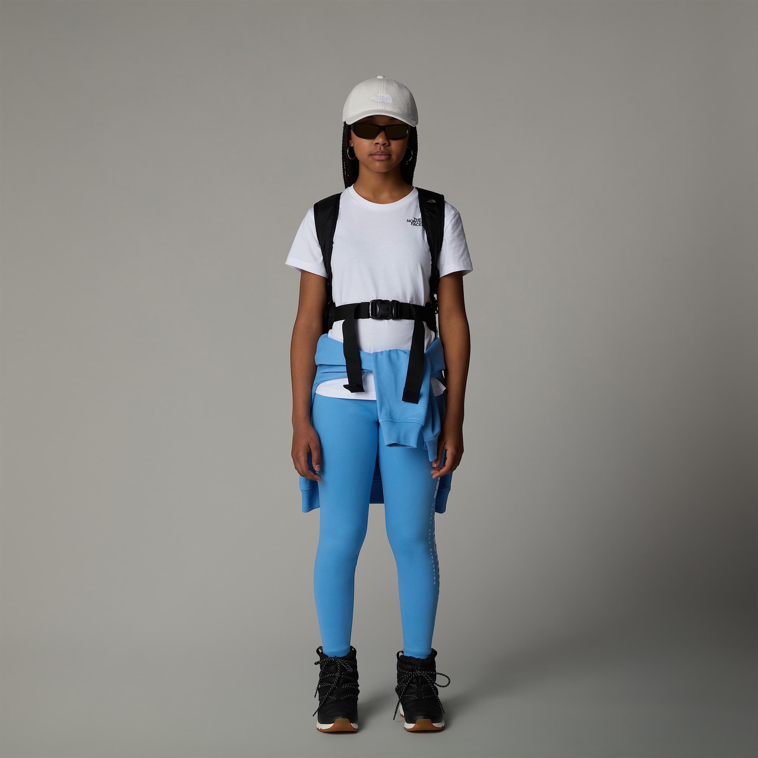 Girls Vertical Graphic Relaxed TShirt TNF ALT7