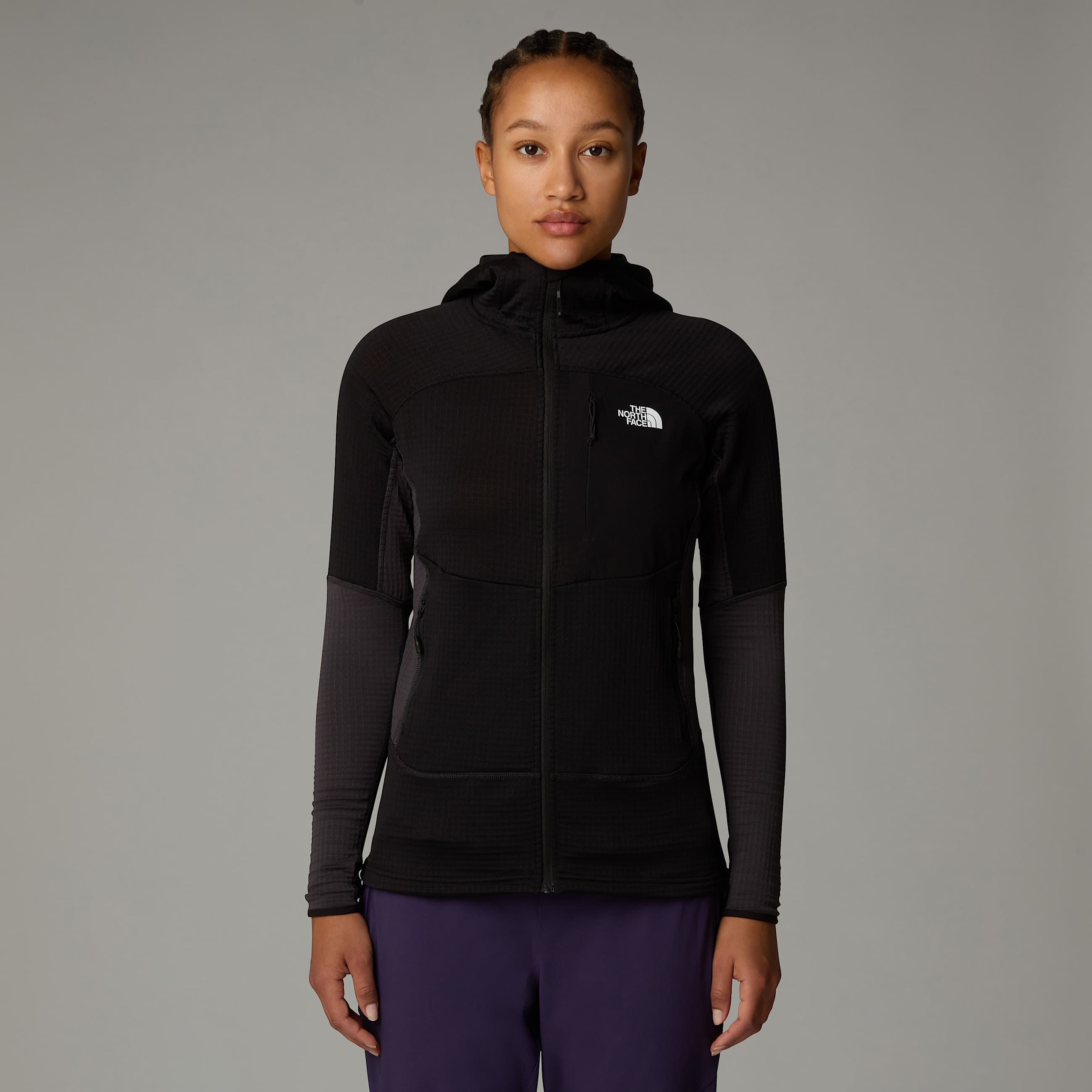 Womens Stormgap Power Grid Hooded Jacket TNF ALT2