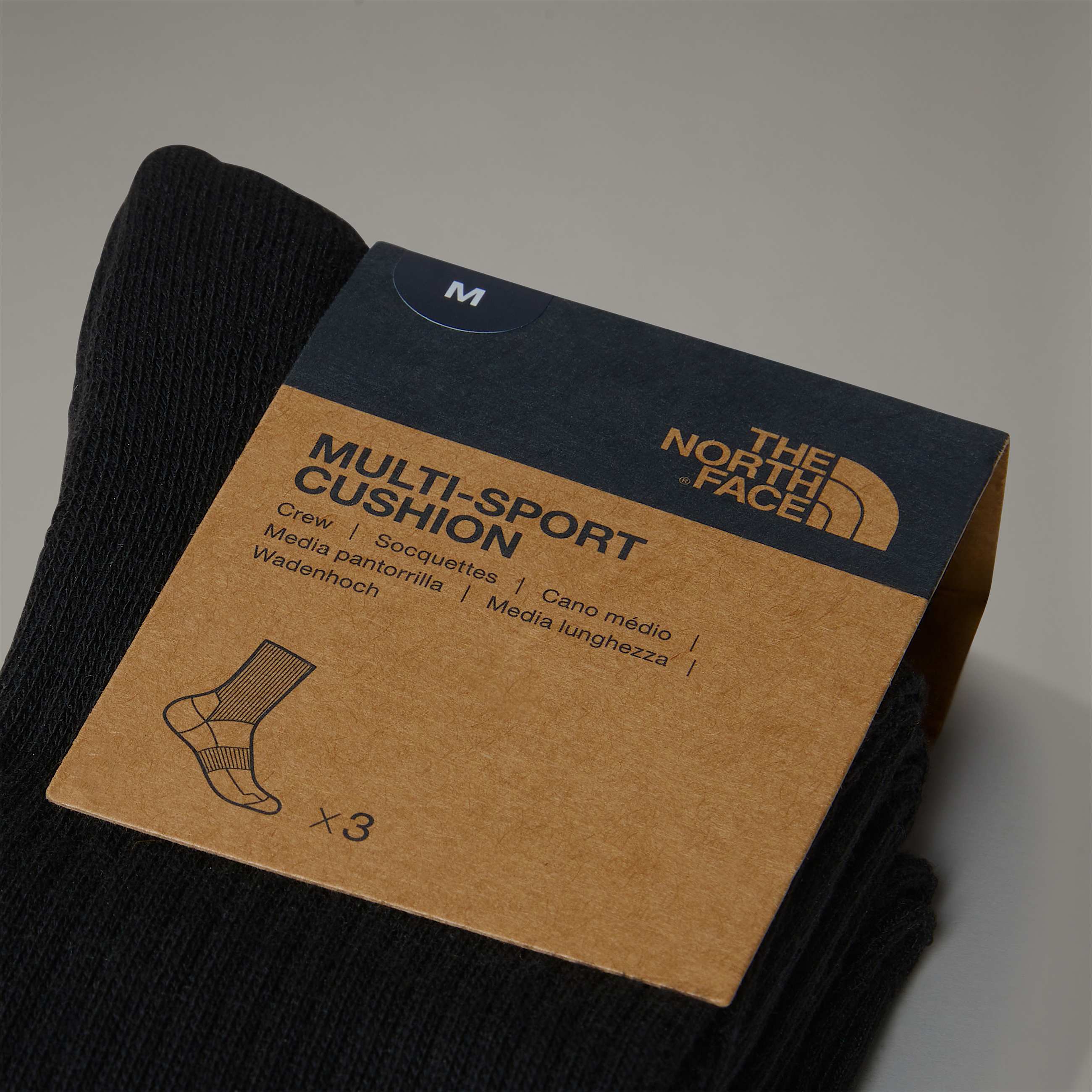 Multi Sport Cushion Crew Socks TNF TNF Black ALT3