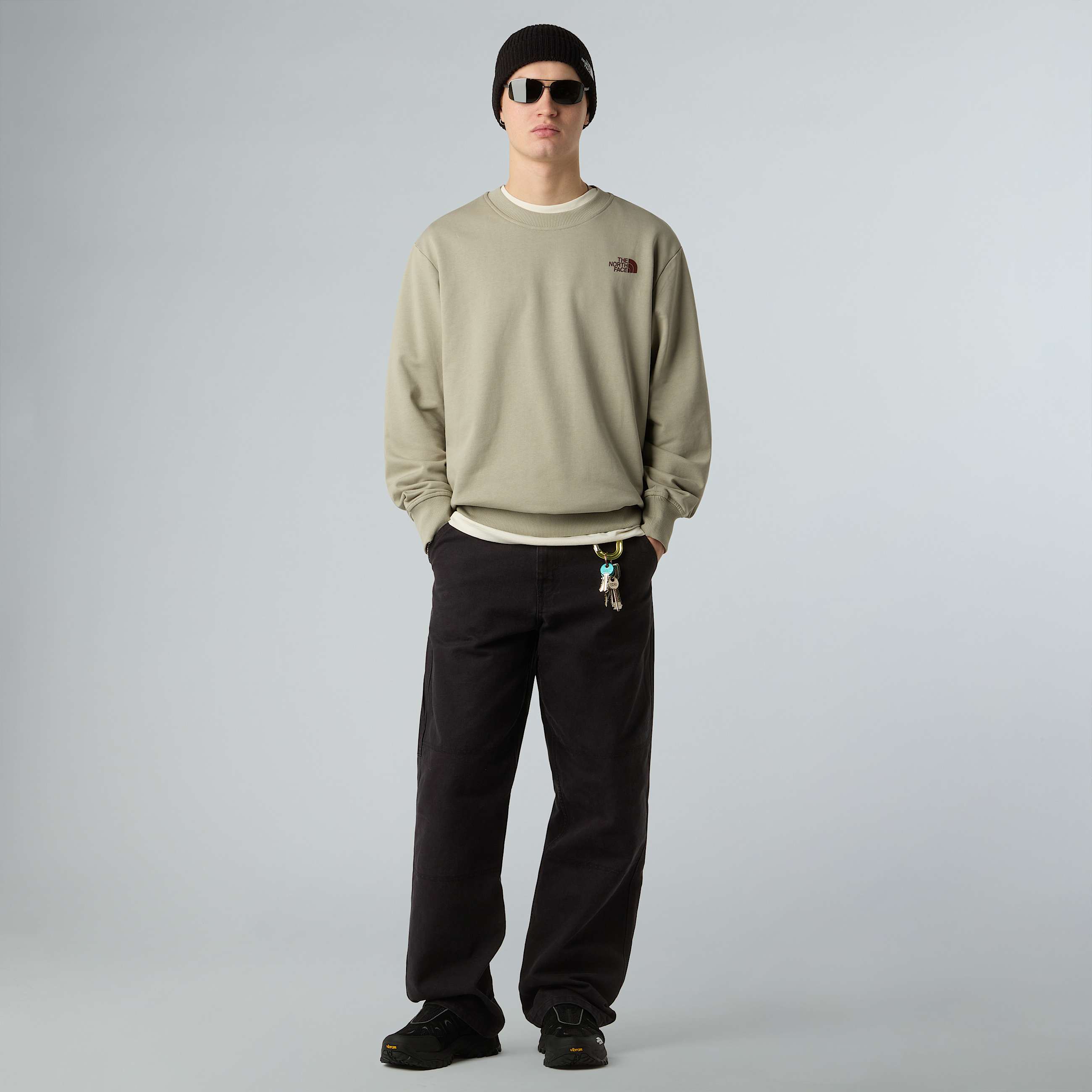 Vintage Postcard Relaxed Sweatshirt Unisex TNF ALT4