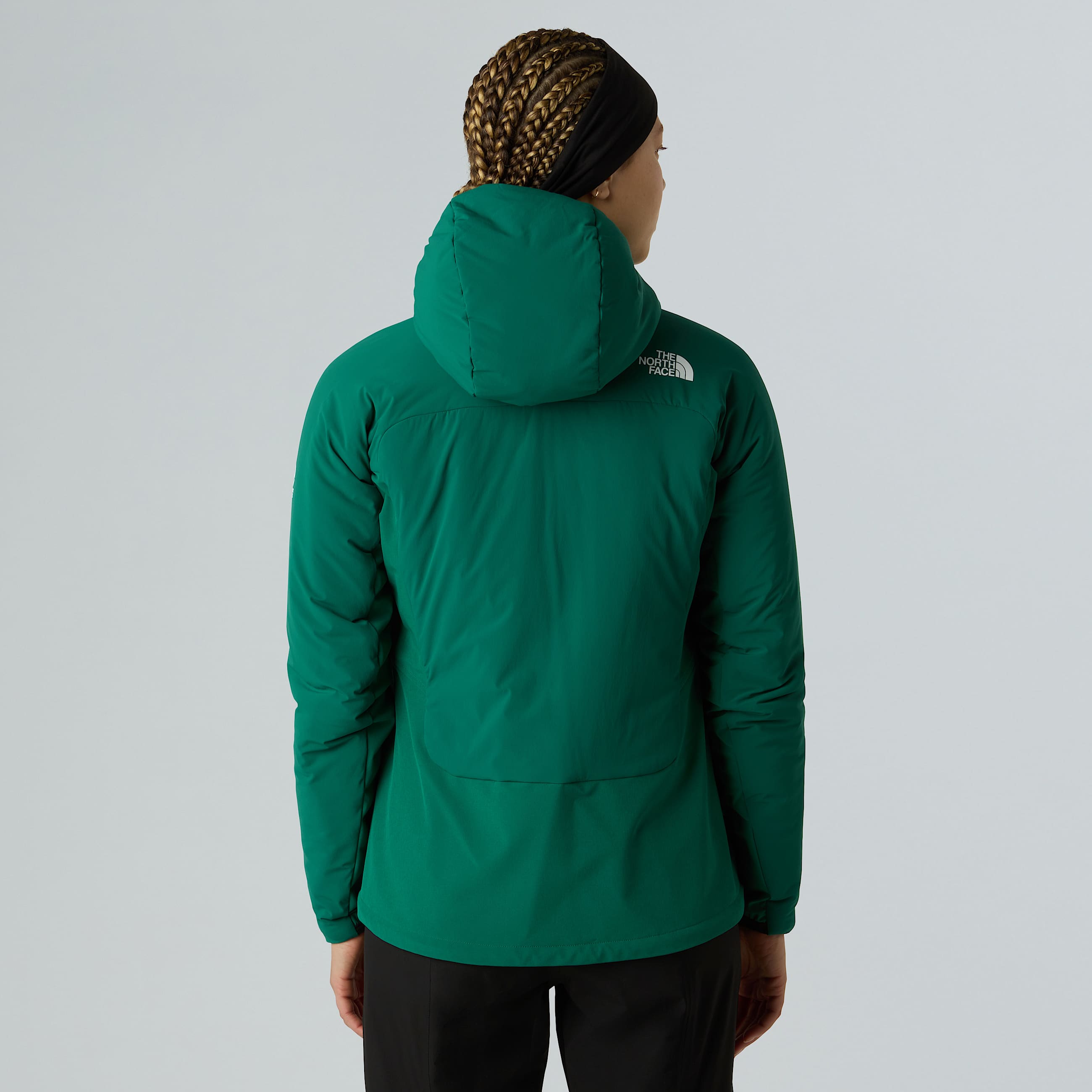 Womens Summit Casaval Hybrid Hooded Midlayer Hoodie TNF Evergreen ALT2