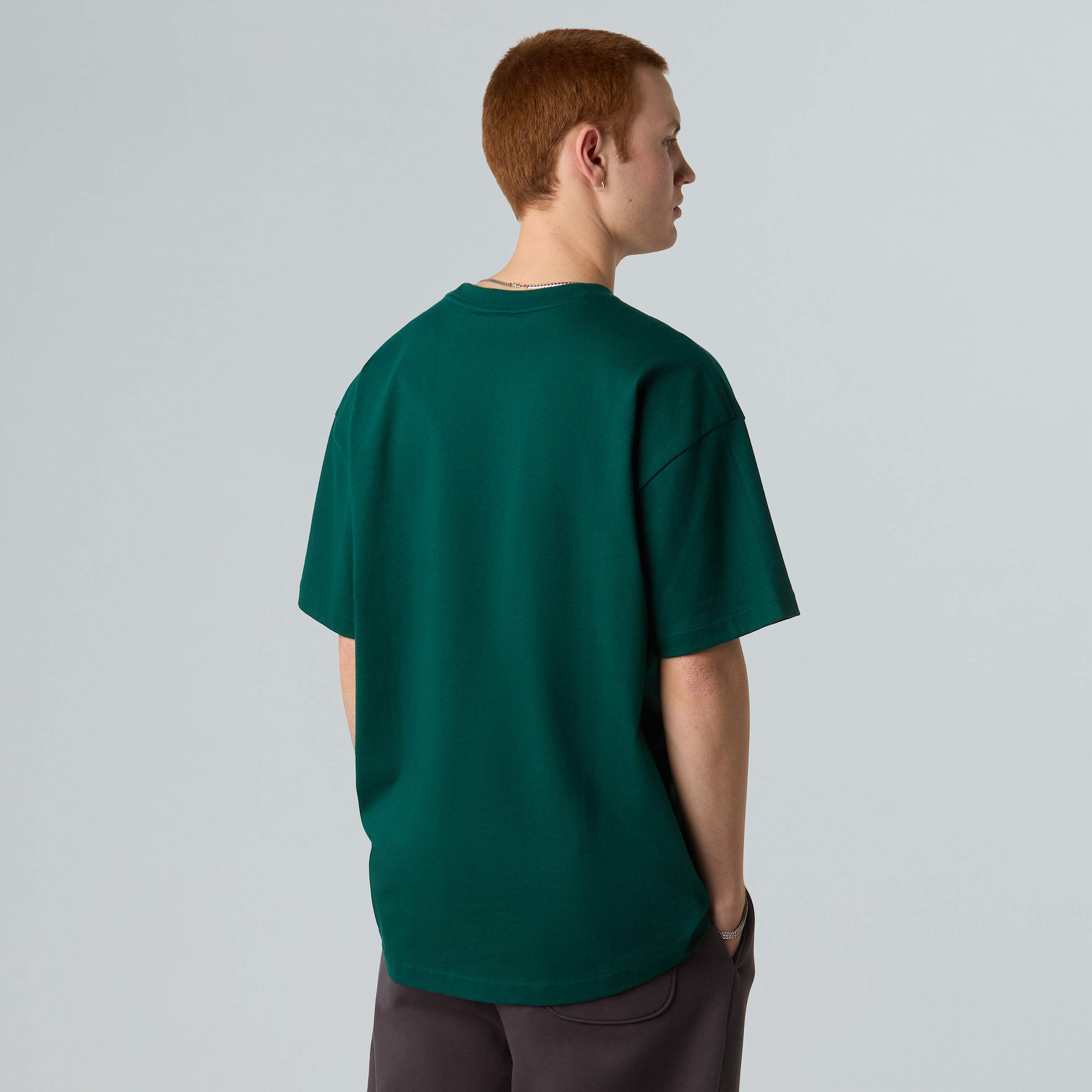 Tshirt de malha Red Box unissexo TNF Hunter Green ALT2