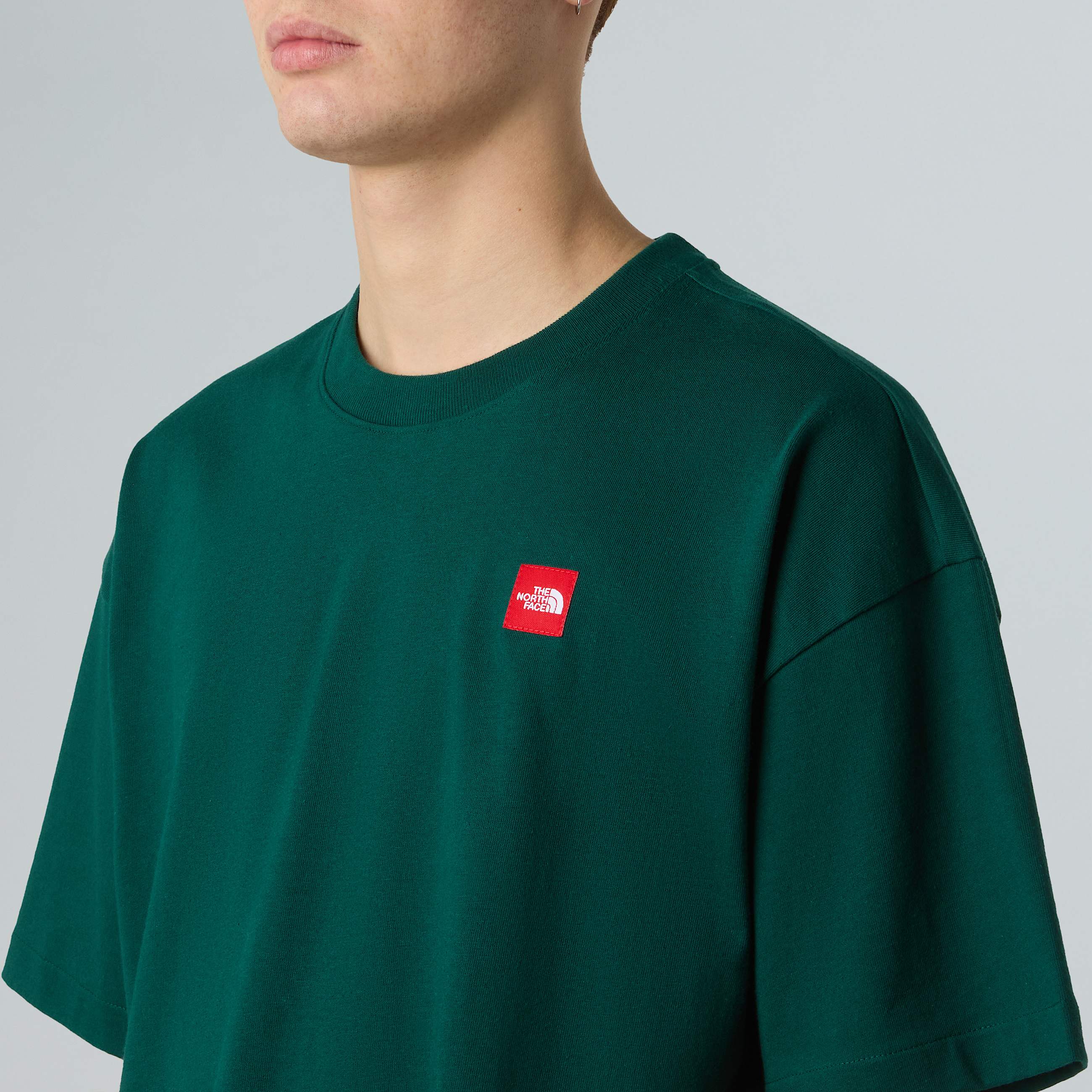 Tshirt de malha Red Box unissexo TNF Hunter Green ALT3