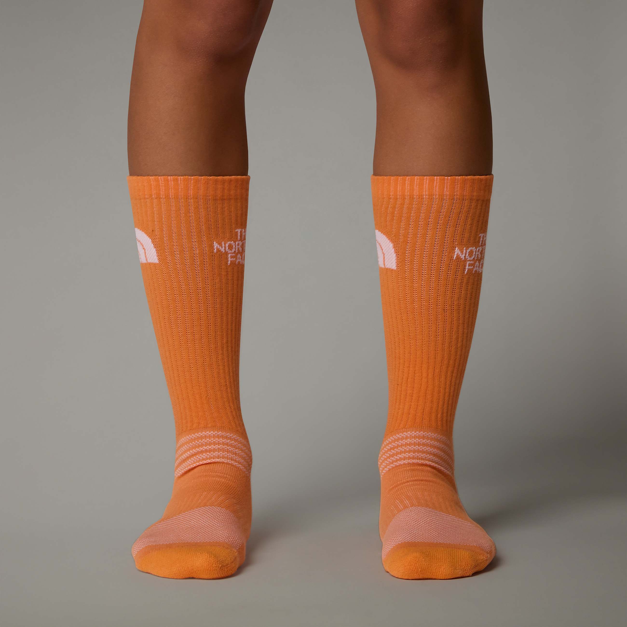 Multi Sport Cushion Crew Socks TNF PapayaBright FoamIndigo Plum ALT1