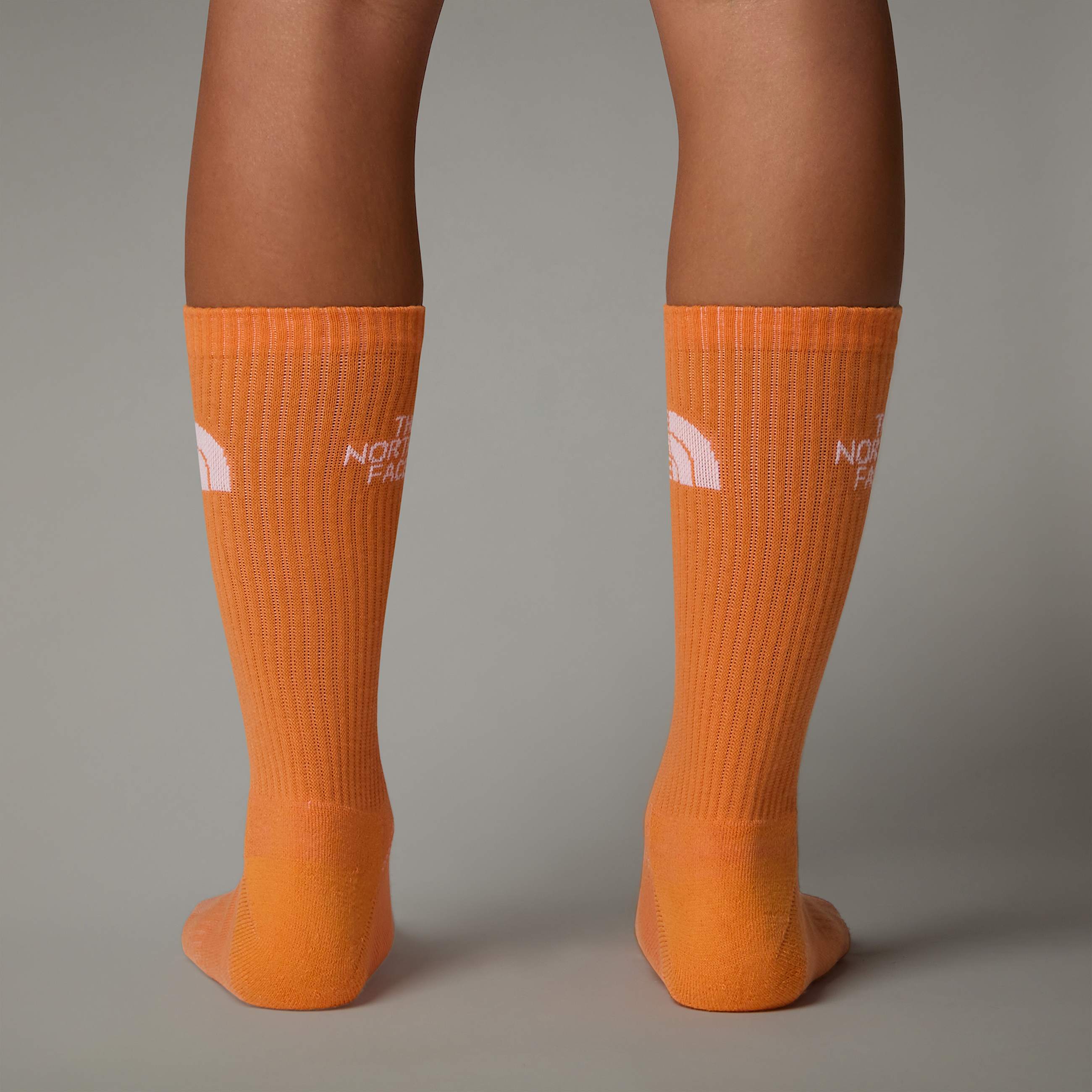 Multi Sport Cushion Crew Socks TNF PapayaBright FoamIndigo Plum ALT4