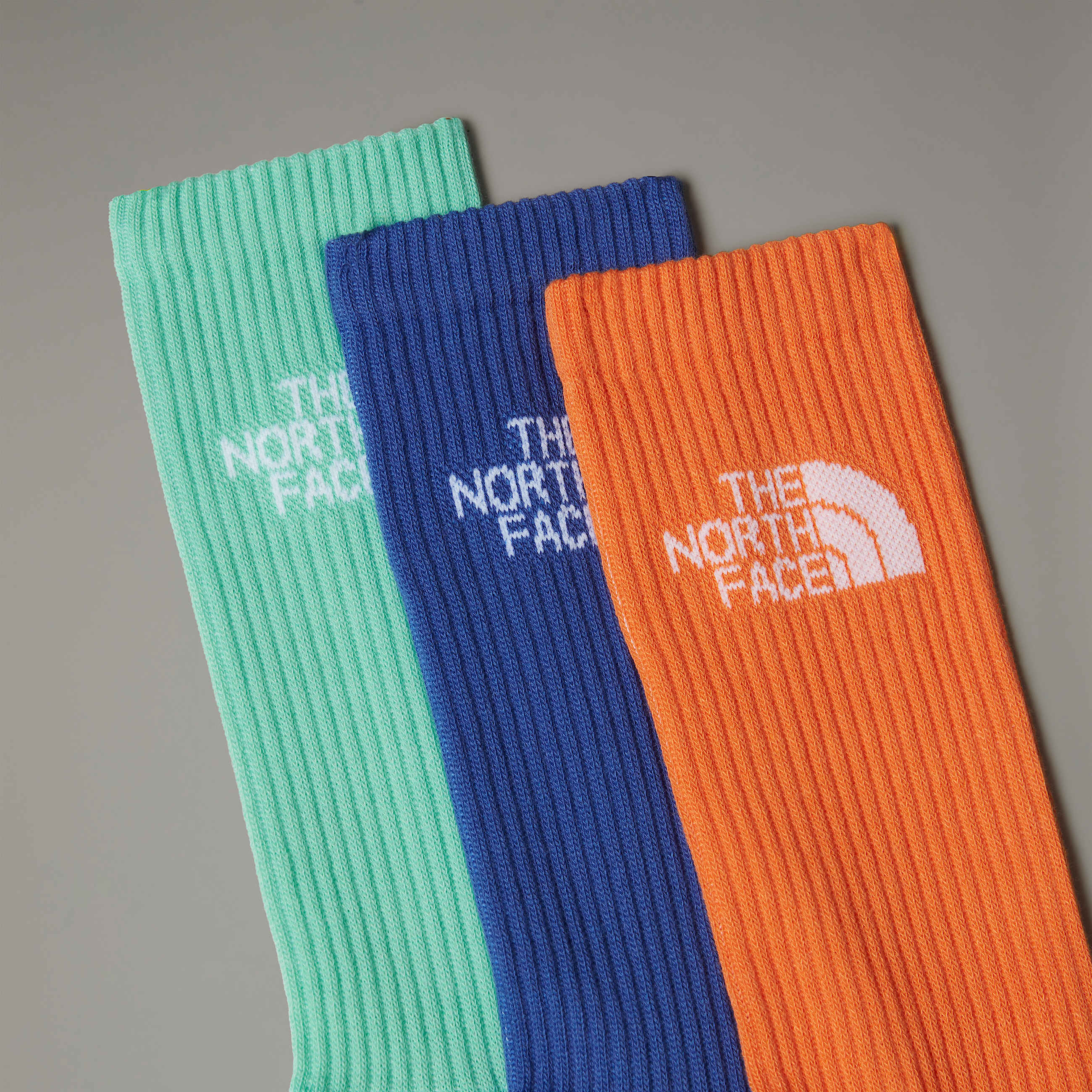 Multi Sport Cushion Crew Socks TNF PapayaBright FoamIndigo Plum ALT2