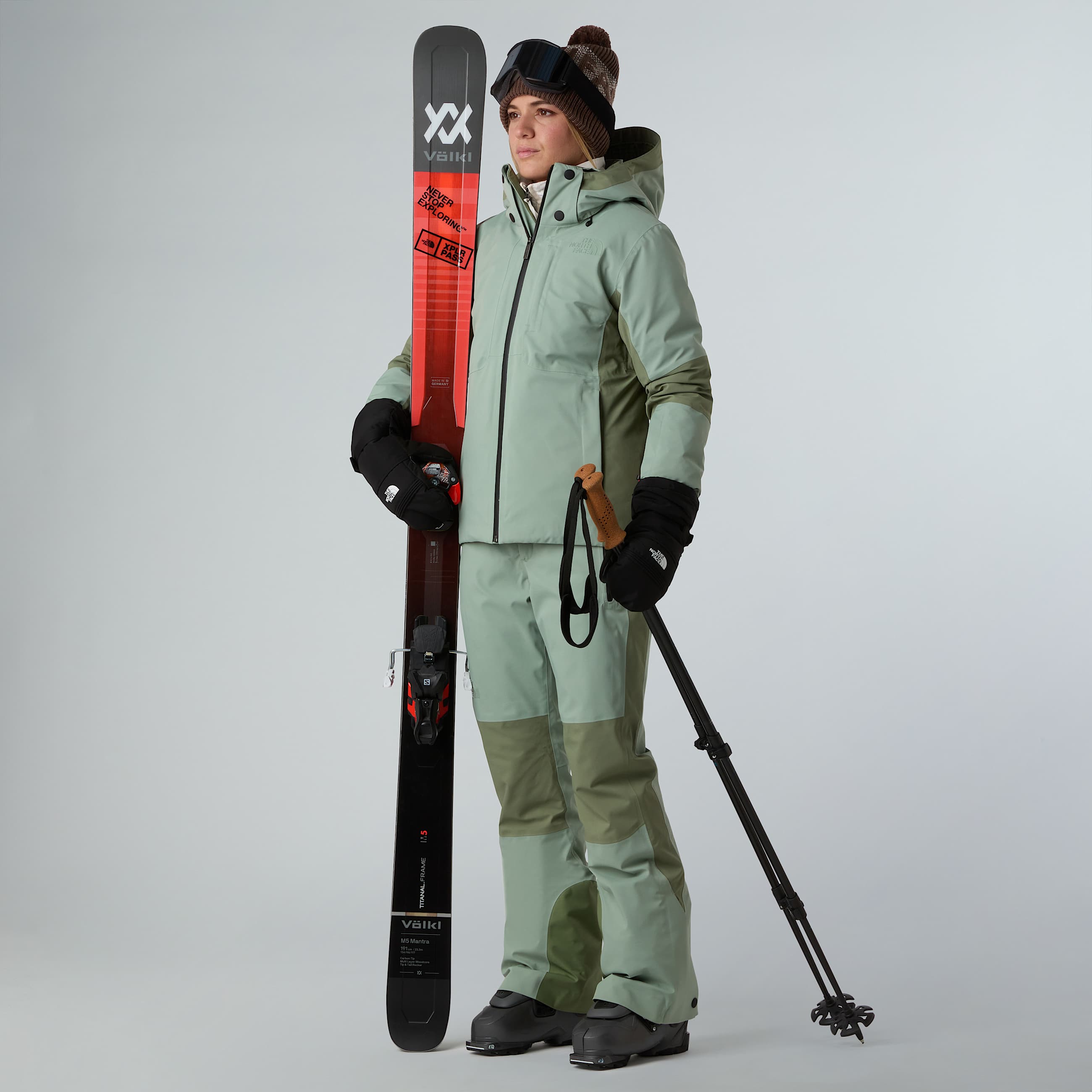 Womens Lenado Jacket TNF Slate MossBark Mist ALT8