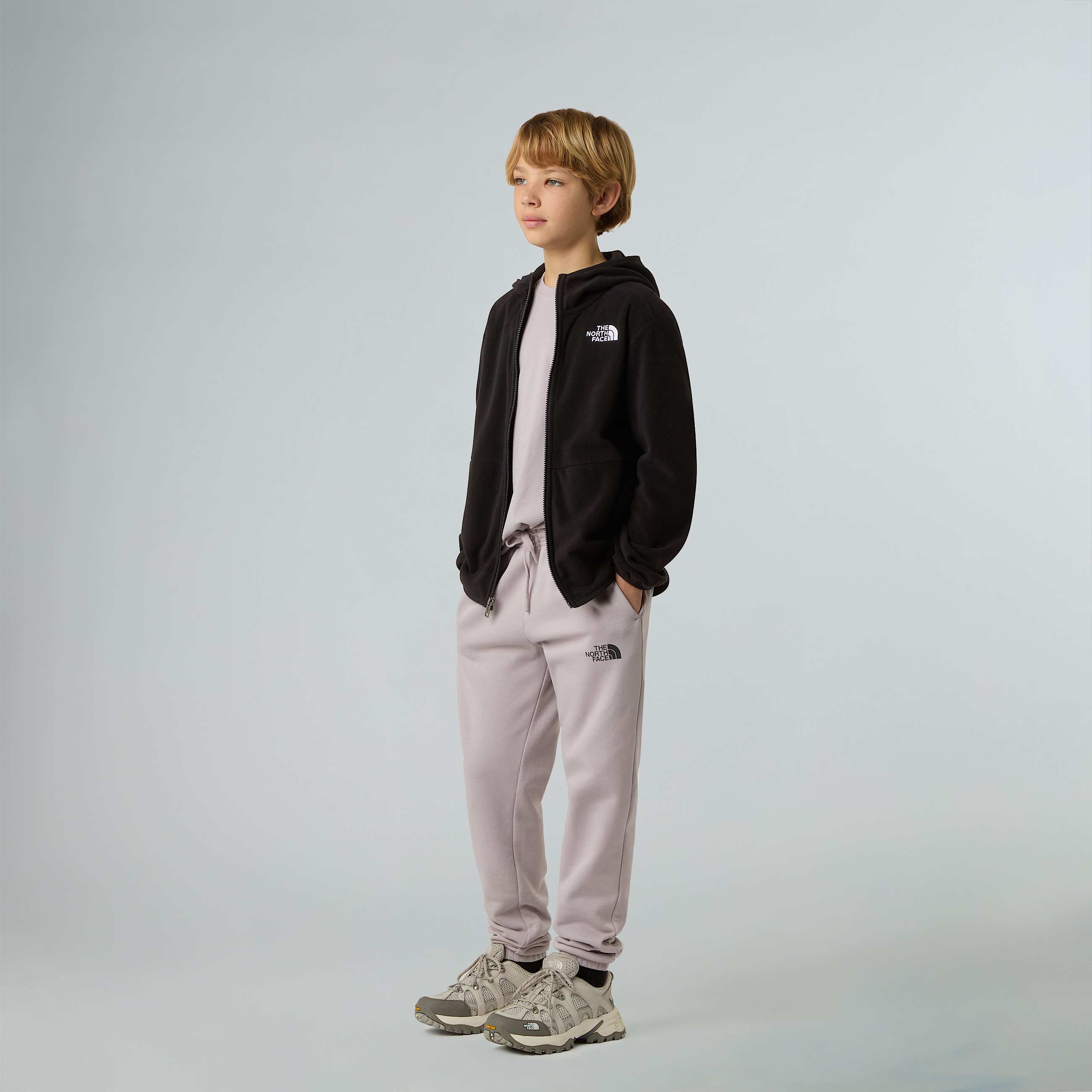 Teens Glacier Hooded Fleece Jacket TNF ALT1