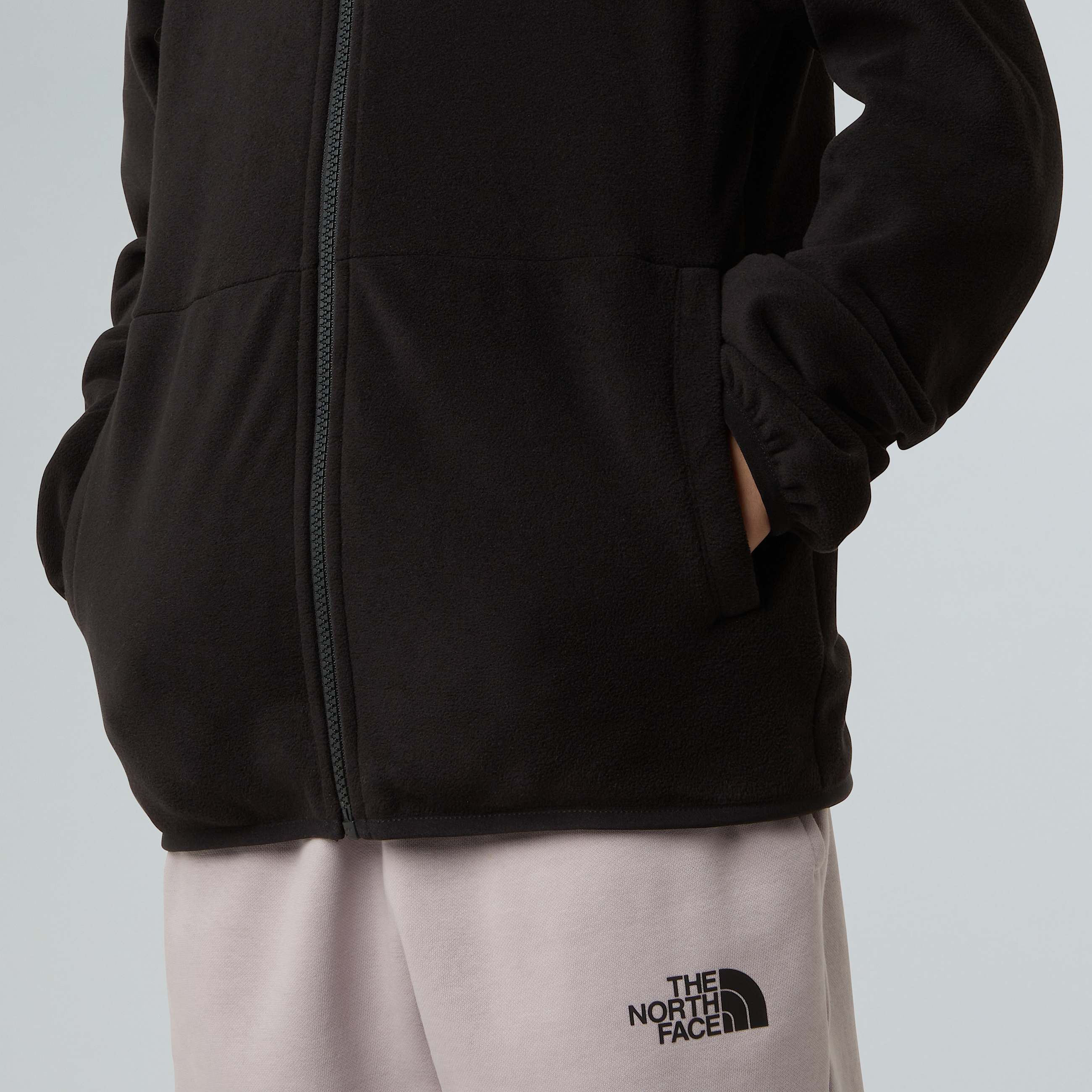 Teens Glacier Hooded Fleece Jacket TNF ALT5