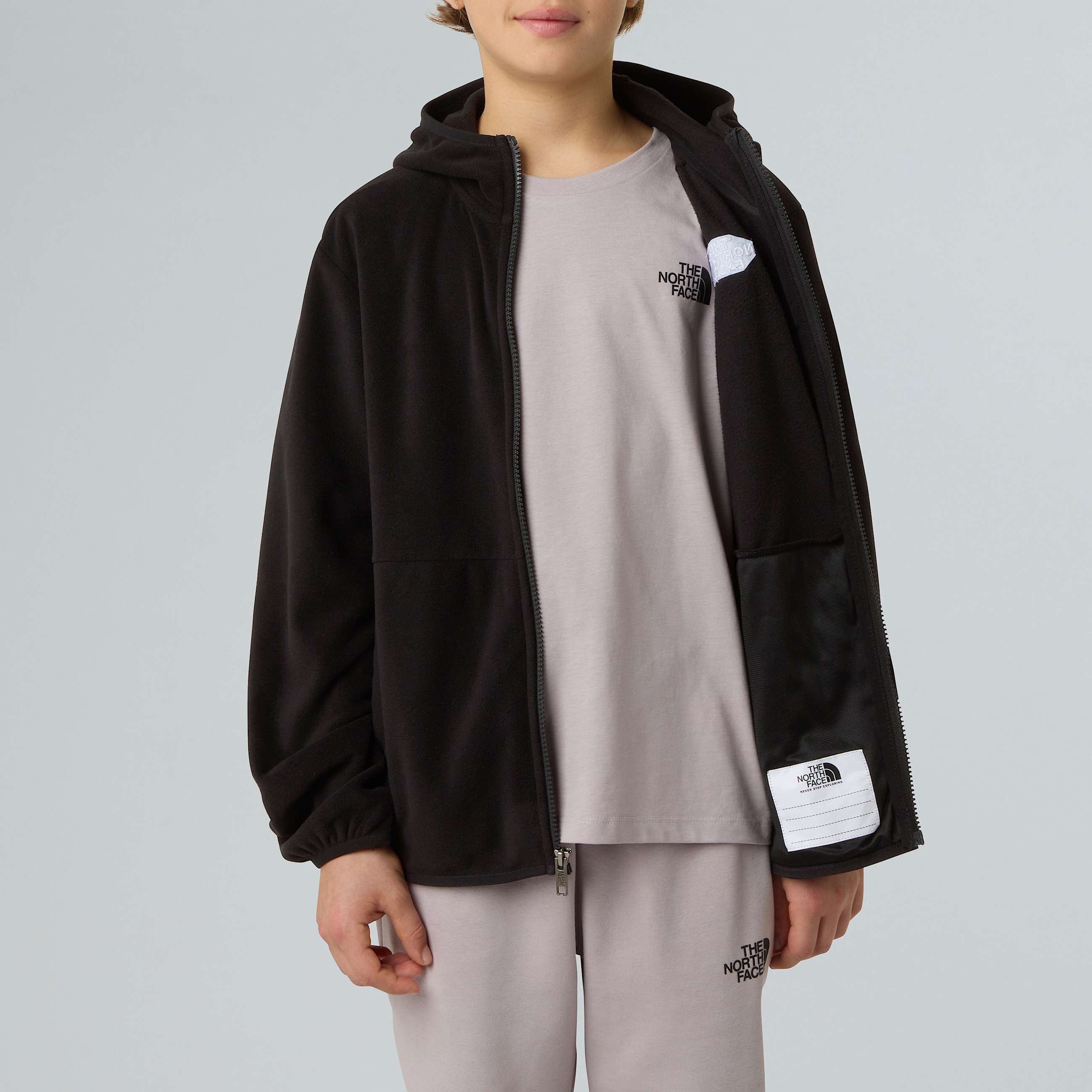 Teens Glacier Hooded Fleece Jacket TNF ALT6